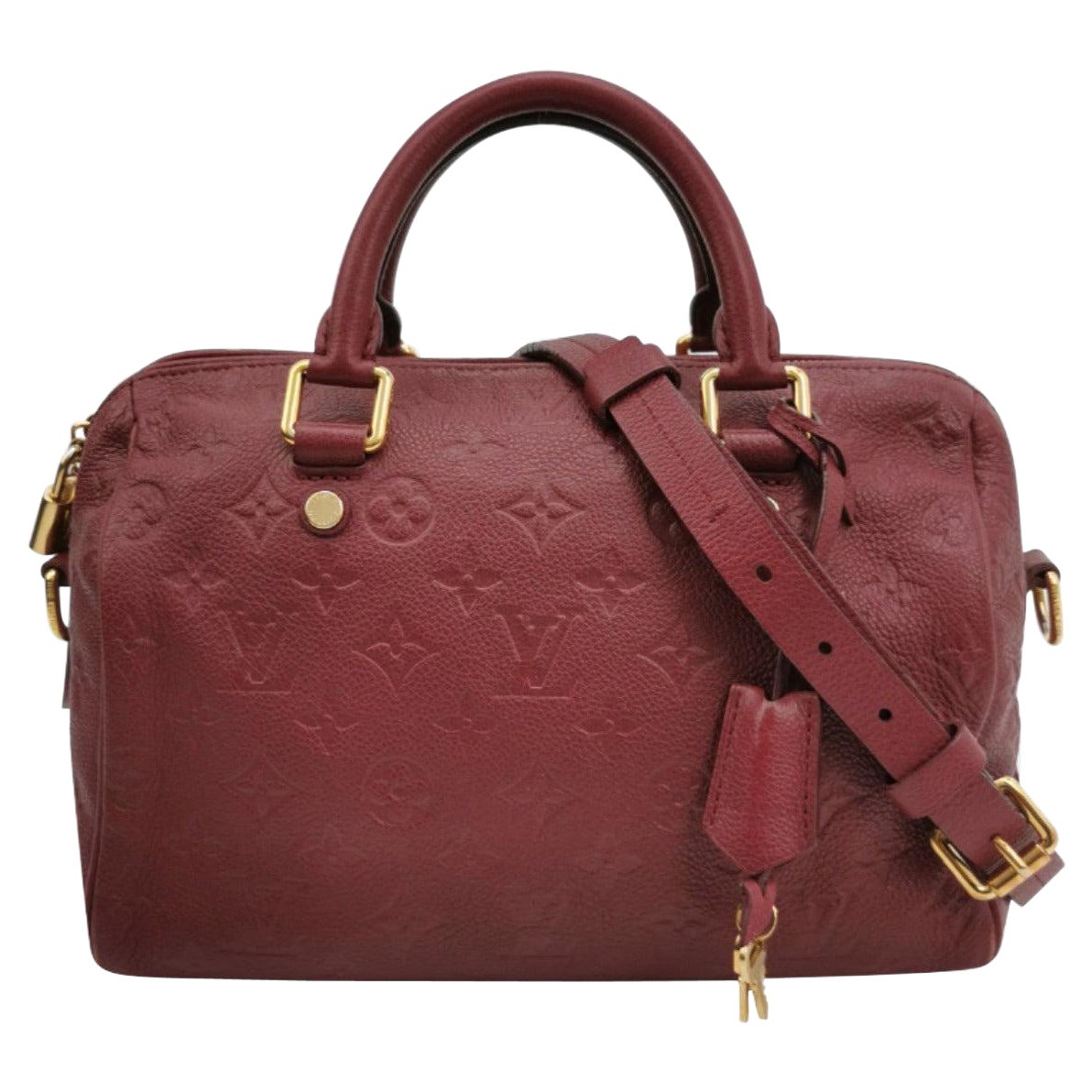 Louis Vuitton Speedy 25 Bandolera Empreinte Piel Burdeos