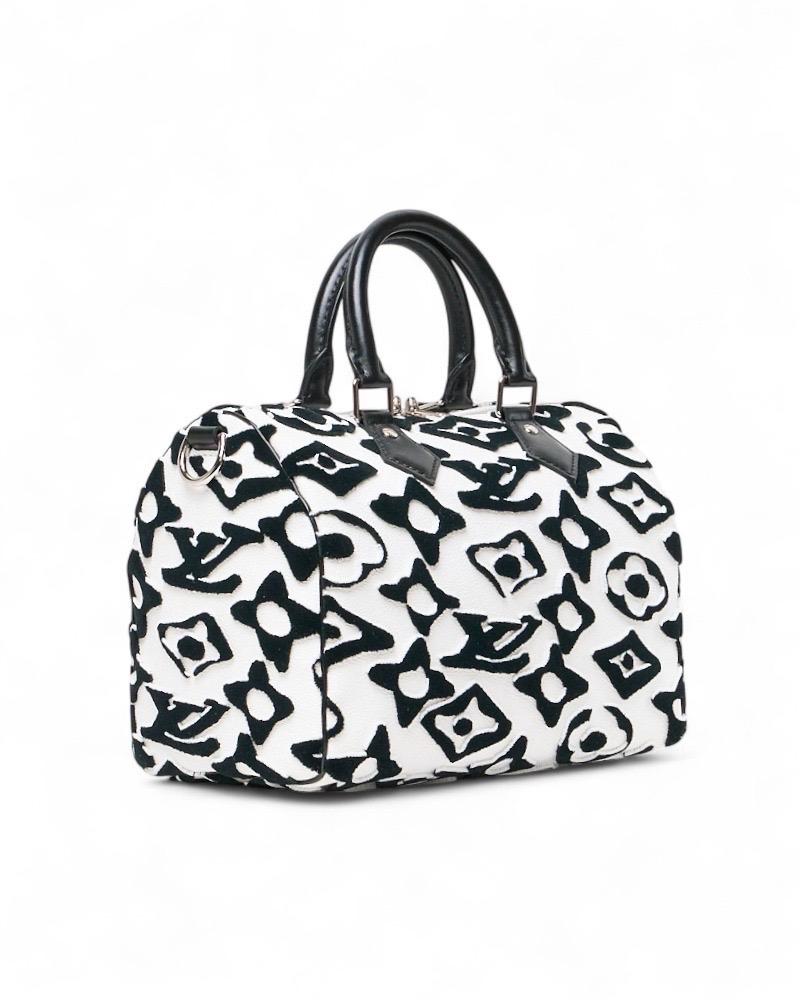 Louis Vuitton Speedy 25 Bandouliere Fischer Bianco Borsa a spalla In Excellent Condition For Sale In Torre Del Greco, IT