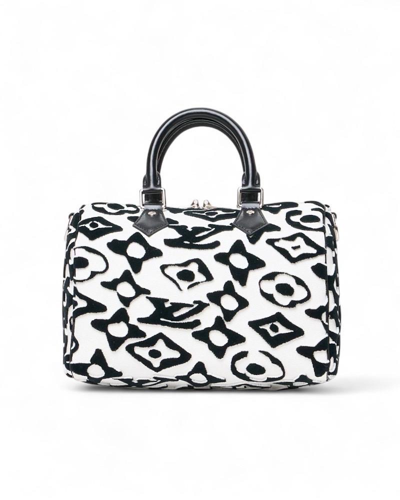 Women's Louis Vuitton Speedy 25 Bandouliere Fischer Bianco Borsa a spalla For Sale