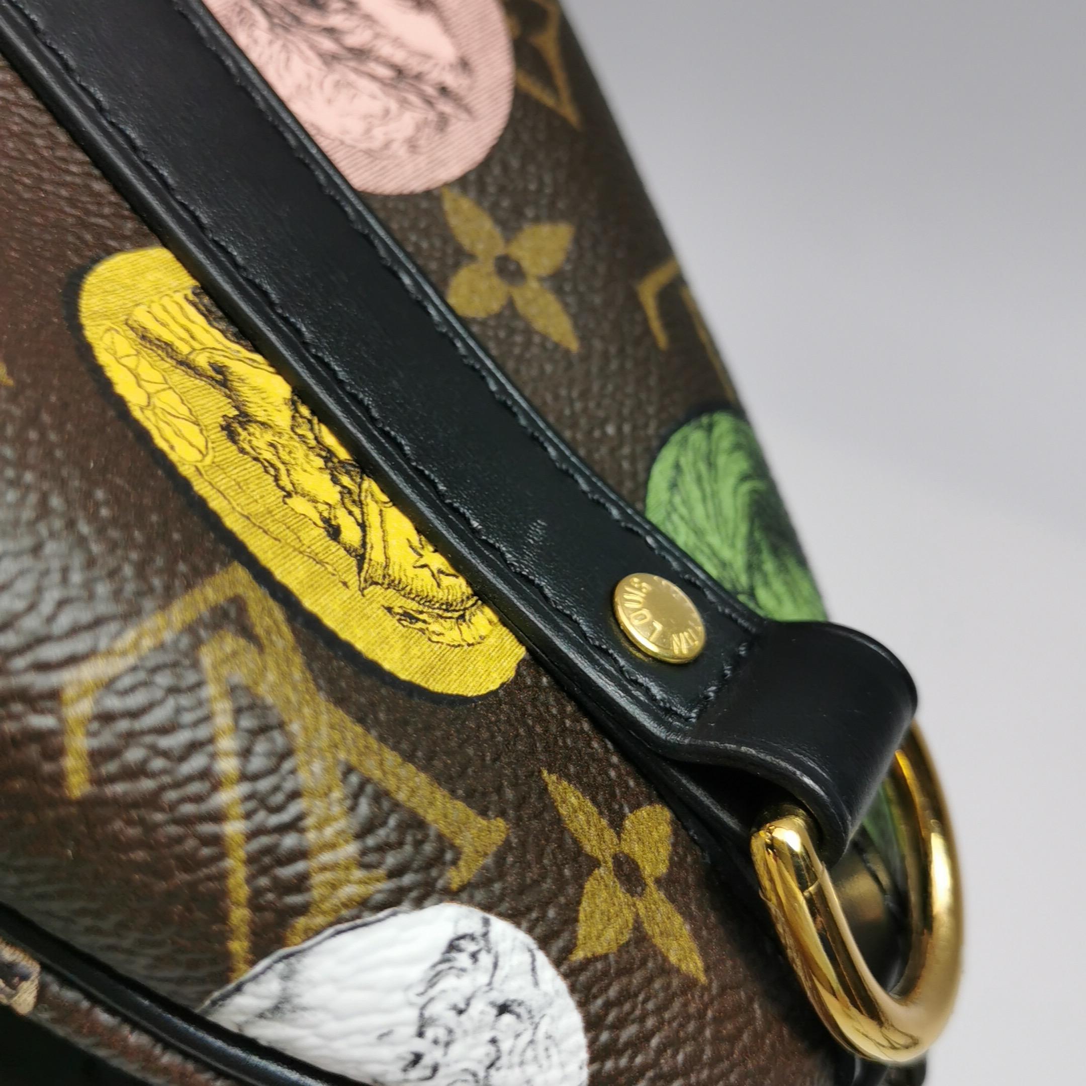 Louis Vuitton Speedy 25 Bandouliere Fornasetti Louvre Stempel mit Louvre-Stempeln im Angebot 10