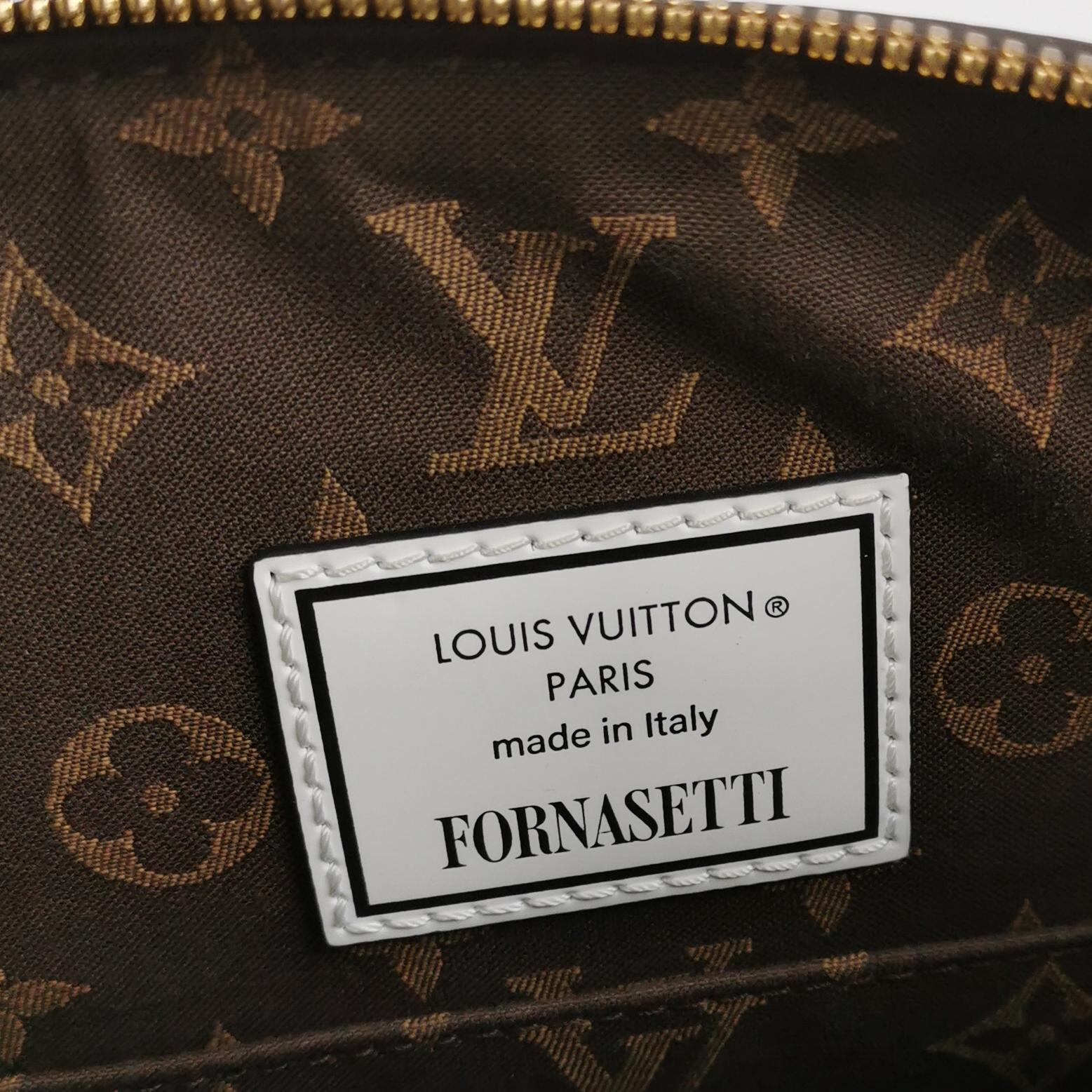 Louis Vuitton Speedy 25 Bandouliere Fornasetti Museum Gold For Sale 2