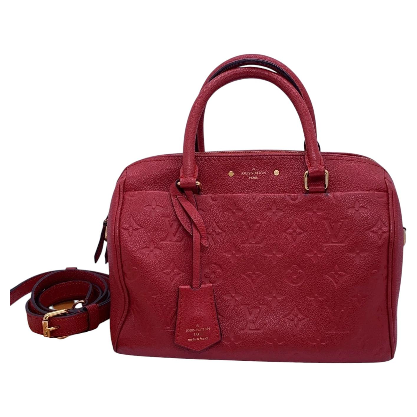 Louis Vuitton Speedy 25 Bandouliere Borsa a tracolla in pelle rossa