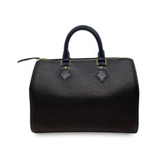 Louis Vuitton Speedy 25 Black EPI Leather Handbag, France 2002.