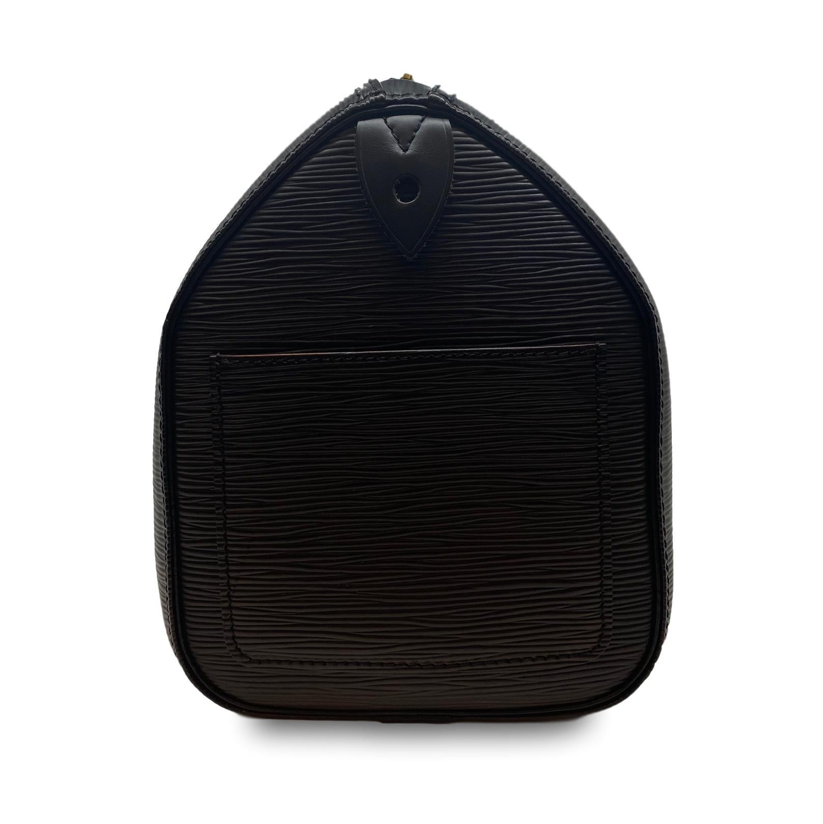 Women's or Men's Louis Vuitton Speedy 25 Black EPI Leather Handbag, France 2002.