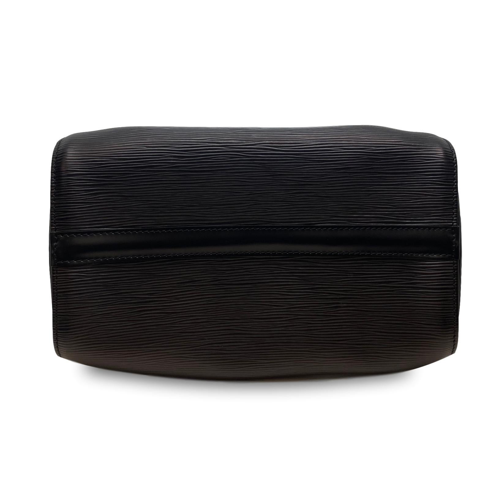 Louis Vuitton Speedy 25 Black EPI Leather Handbag, France 2002. 1