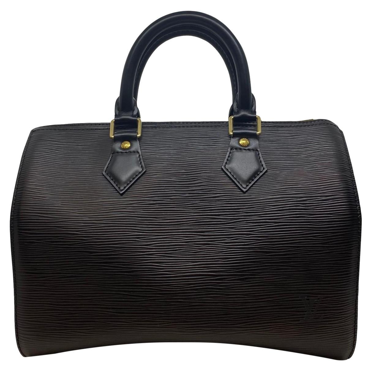Louis Vuitton Speedy 25 Black EPI Leather Handbag, France 2002.