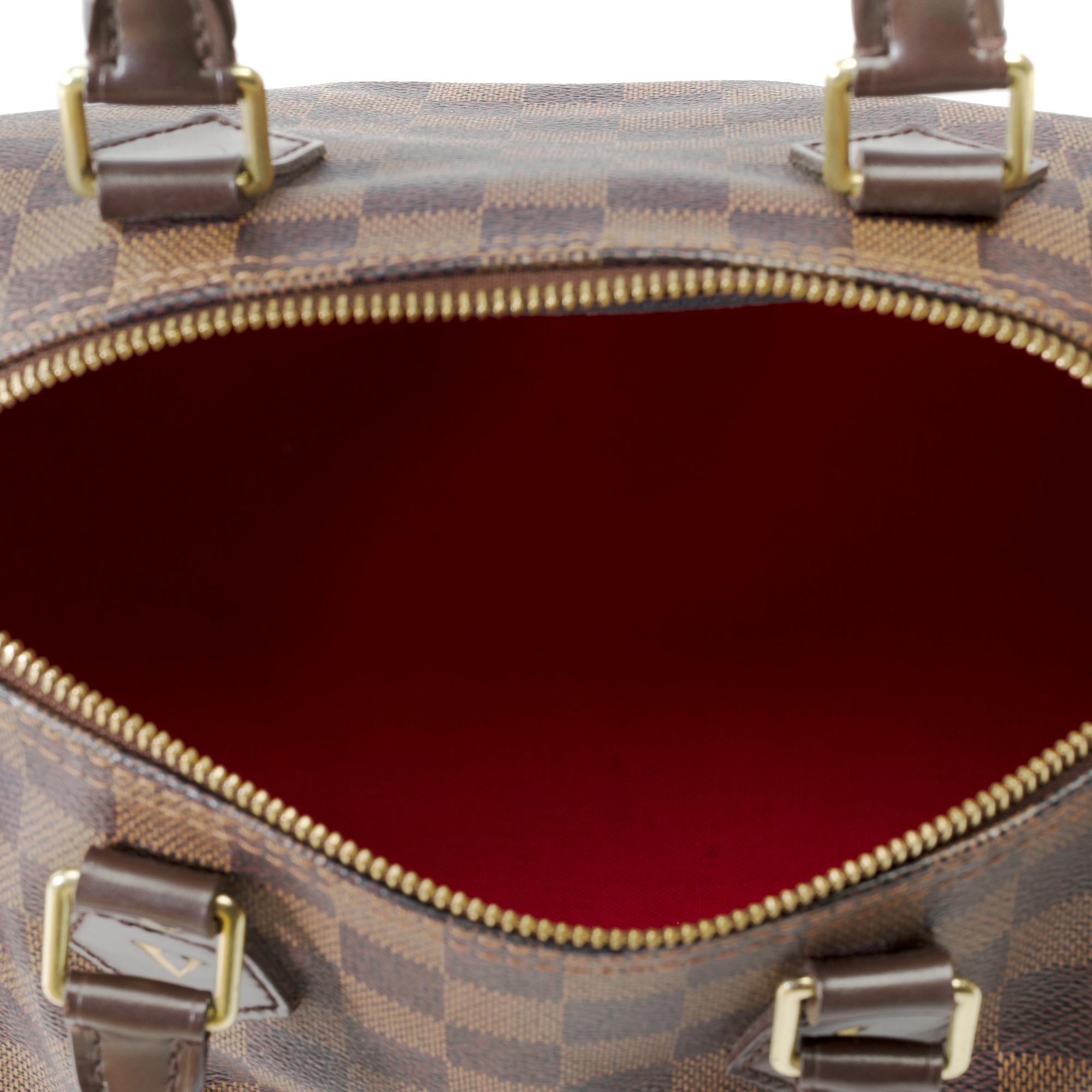 Louis Vuitton Speedy 25 braun karierte Canvas Handtasche, GHW 5