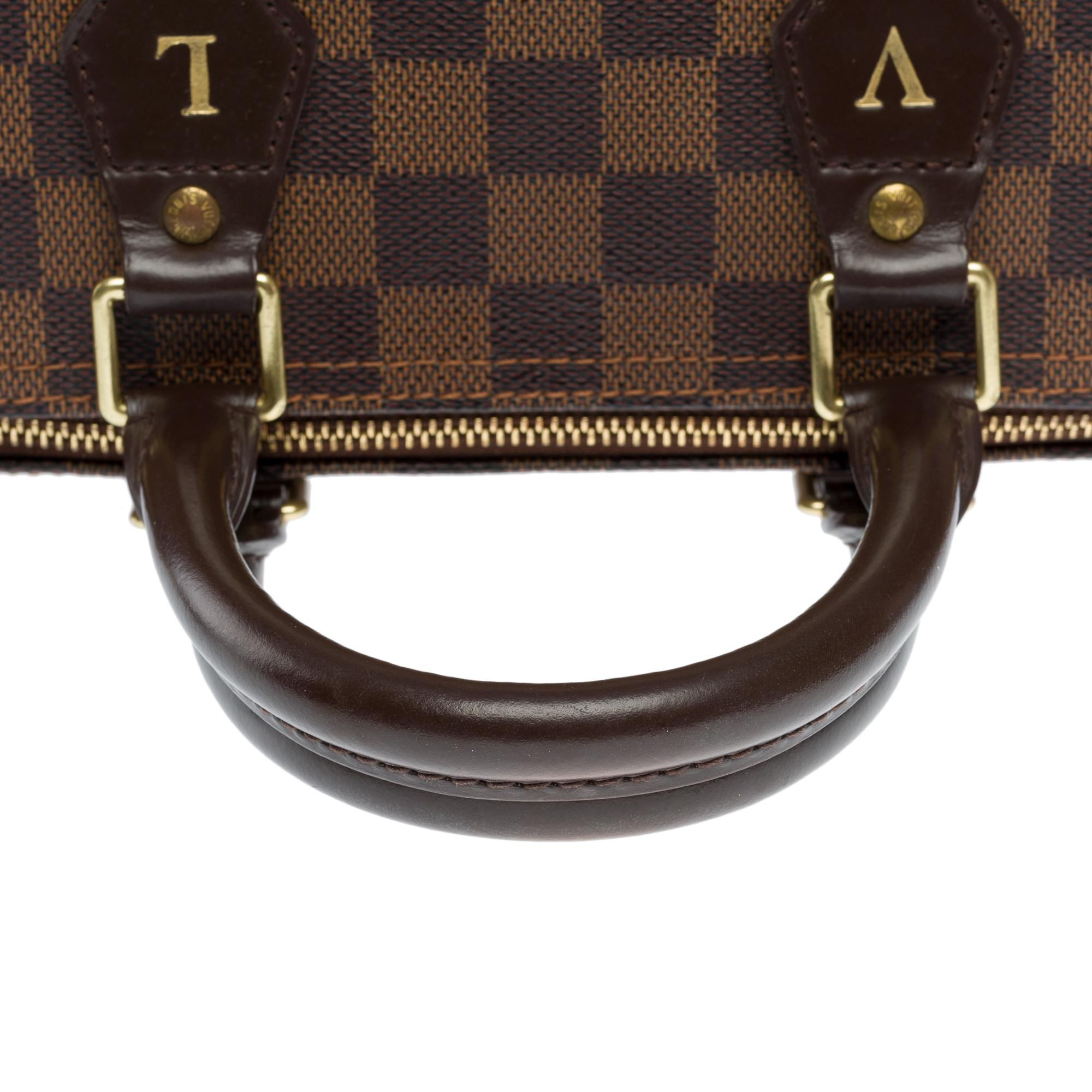 Louis Vuitton Speedy 25 braun karierte Canvas Handtasche, GHW 6
