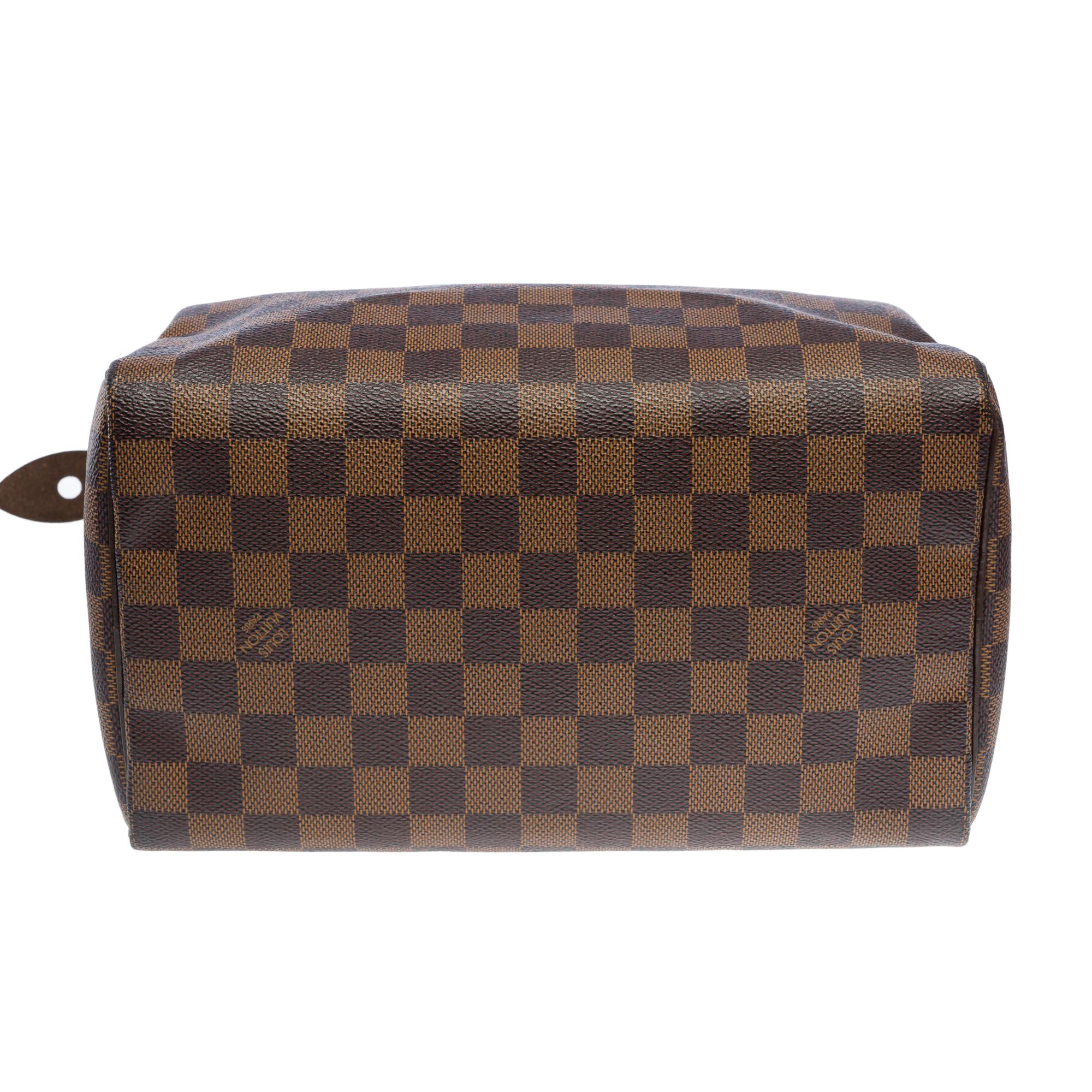 Louis Vuitton Speedy 25 braun karierte Canvas Handtasche, GHW 7