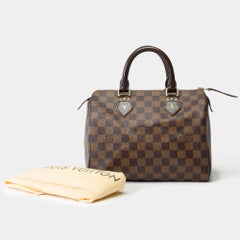 Louis Vuitton Speedy 25 brown checkered canvas handbag, GHW