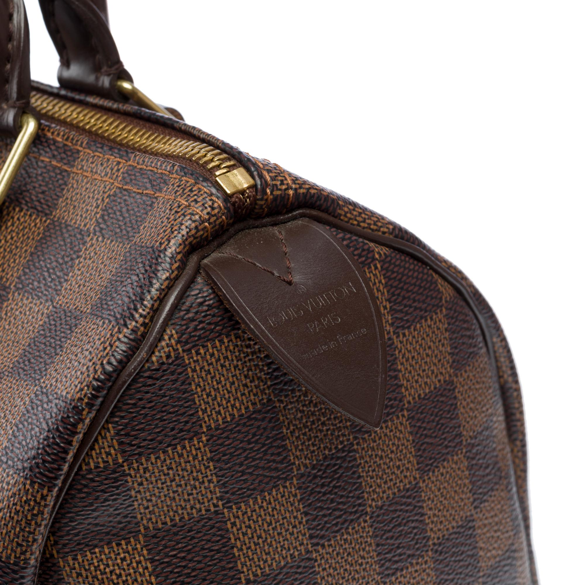 Louis Vuitton Speedy 25 braun karierte Canvas Handtasche, GHW 3