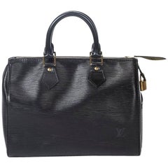Vintage Louis Vuitton Speedy 25 in black Epi leather
