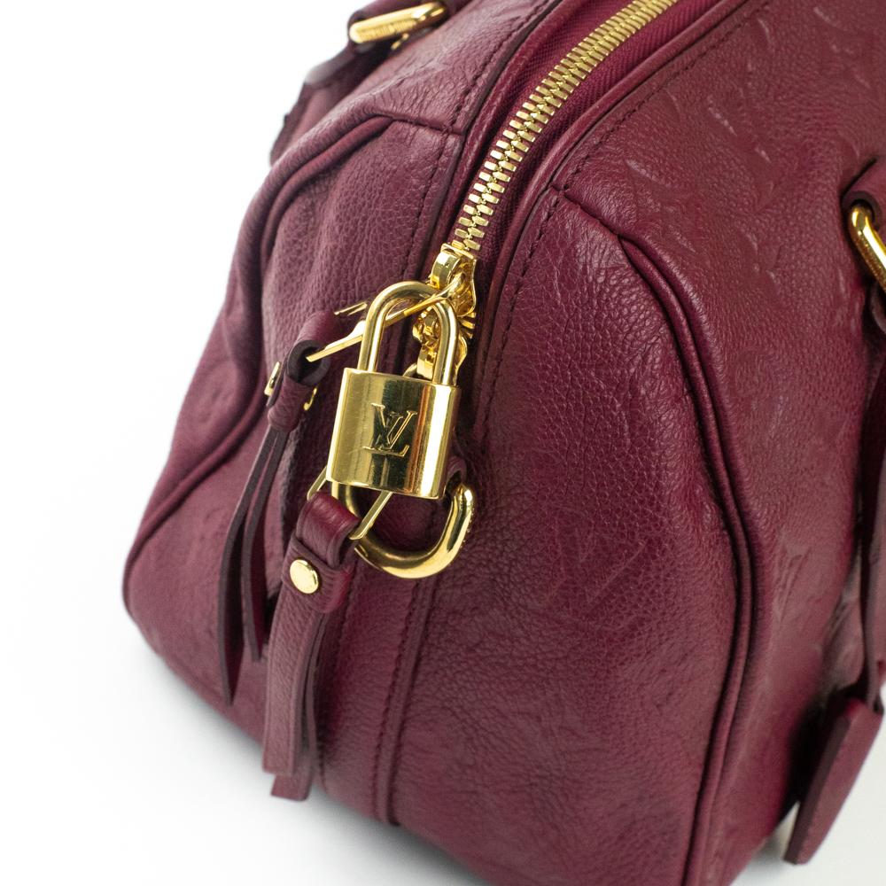 Louis Vuitton, Speedy 25 in burgundy leather 7