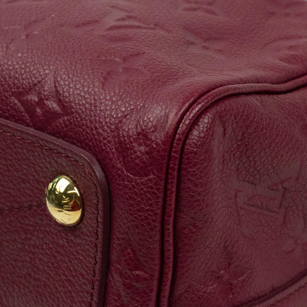 LOUIS VUITTON, Speedy 25 aus burgunderrotem Leder im Angebot 7
