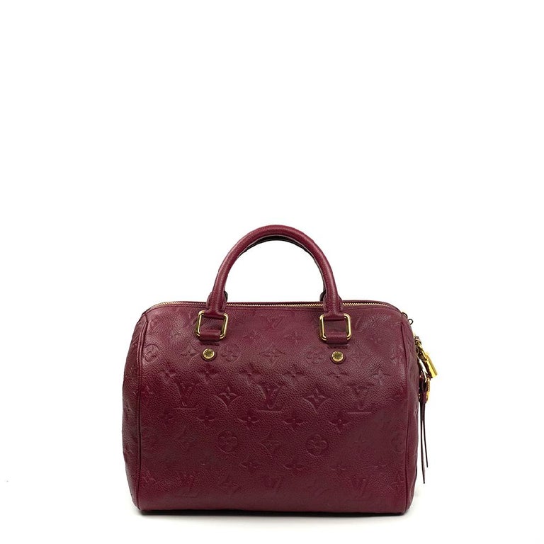 LOUIS VUITTON, Speedy 25 in burgundy leather For Sale at 1stDibs
