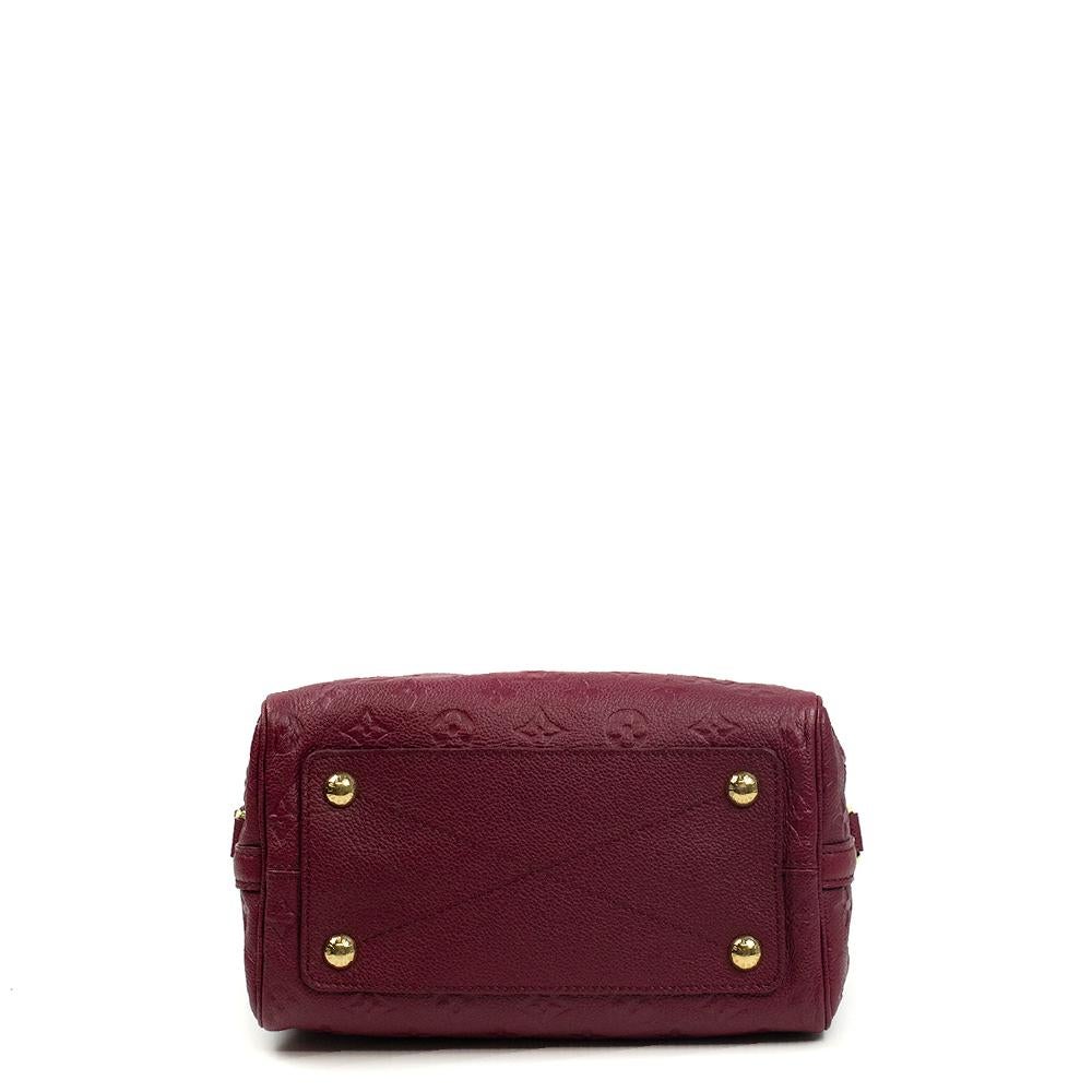 LOUIS VUITTON, Speedy 25 aus burgunderrotem Leder im Zustand „Gut“ im Angebot in Clichy, FR
