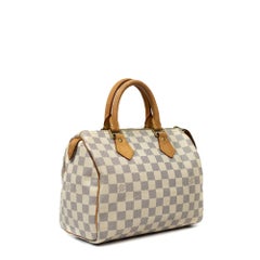LOUIS VUITTON, Speedy 25 in white damier canvas