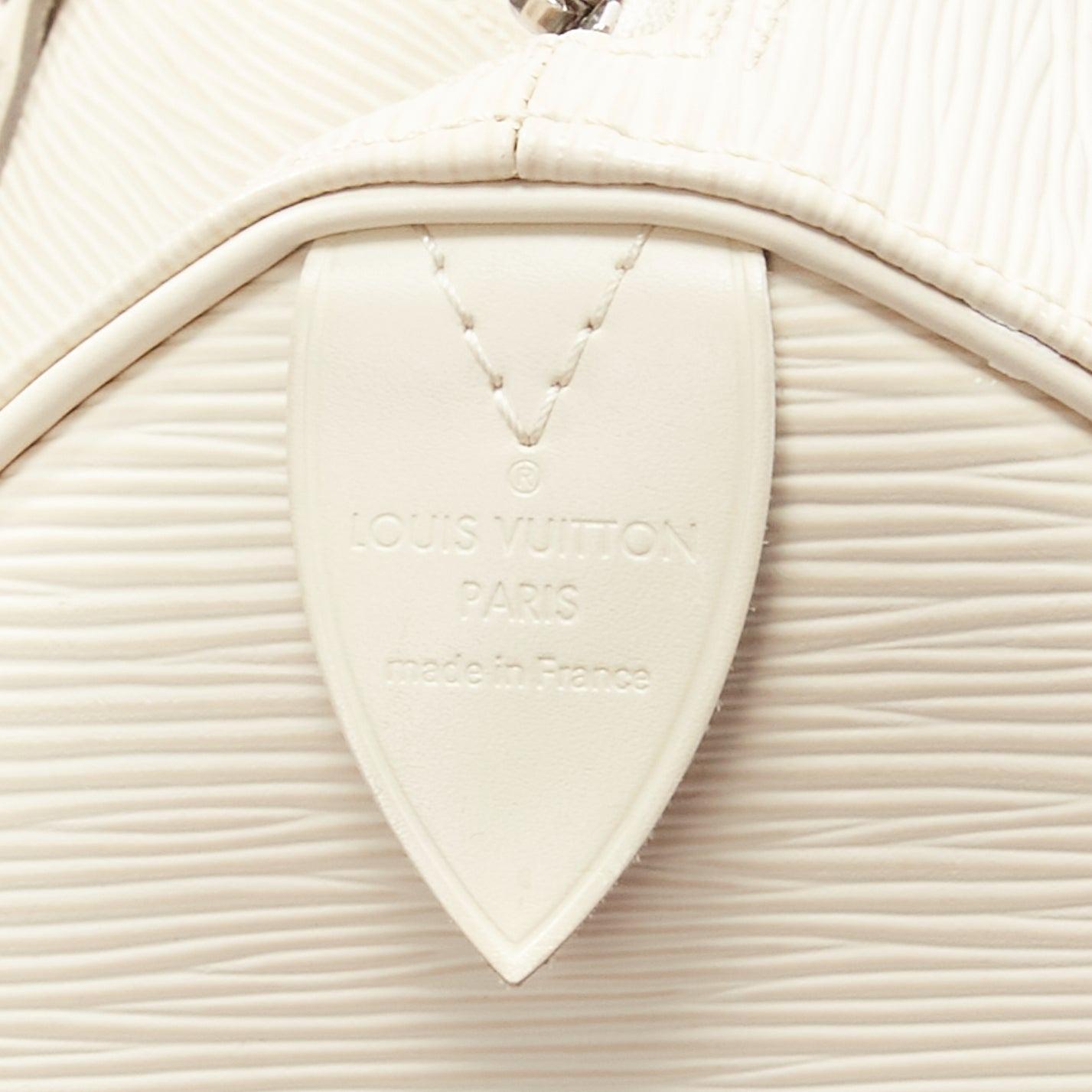 LOUIS VUITTON Speedy 25 ivory Epi leather top handle satchel bag 6
