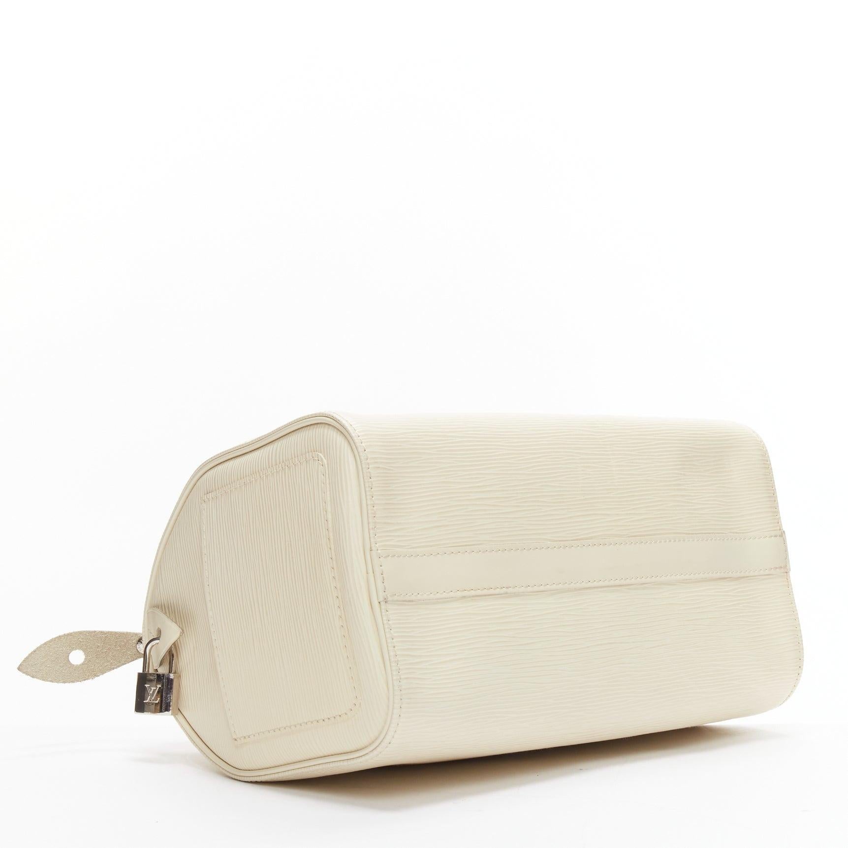 LOUIS VUITTON Speedy 25 ivory Epi leather top handle satchel bag 2