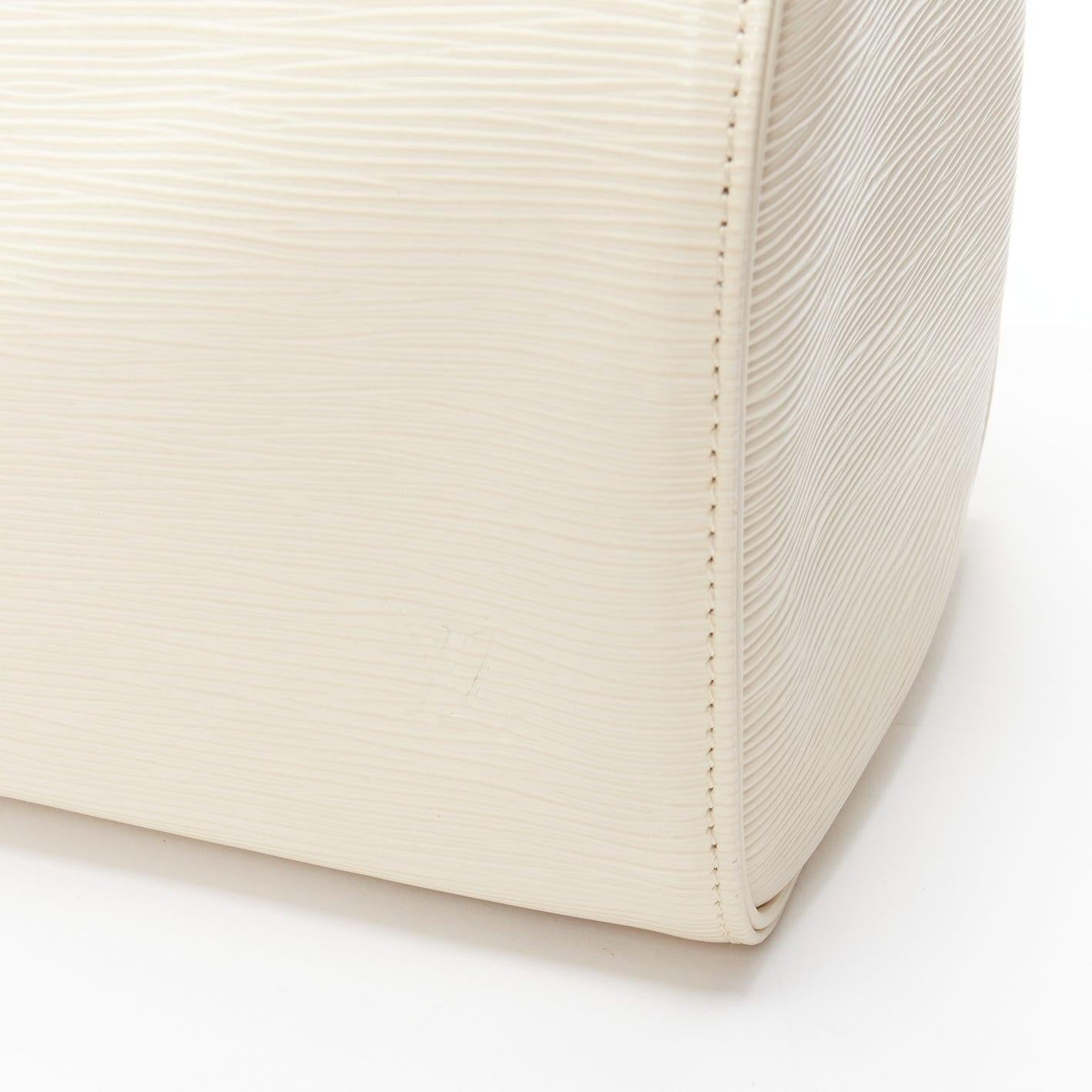 LOUIS VUITTON Speedy 25 ivory Epi leather top handle satchel bag 3