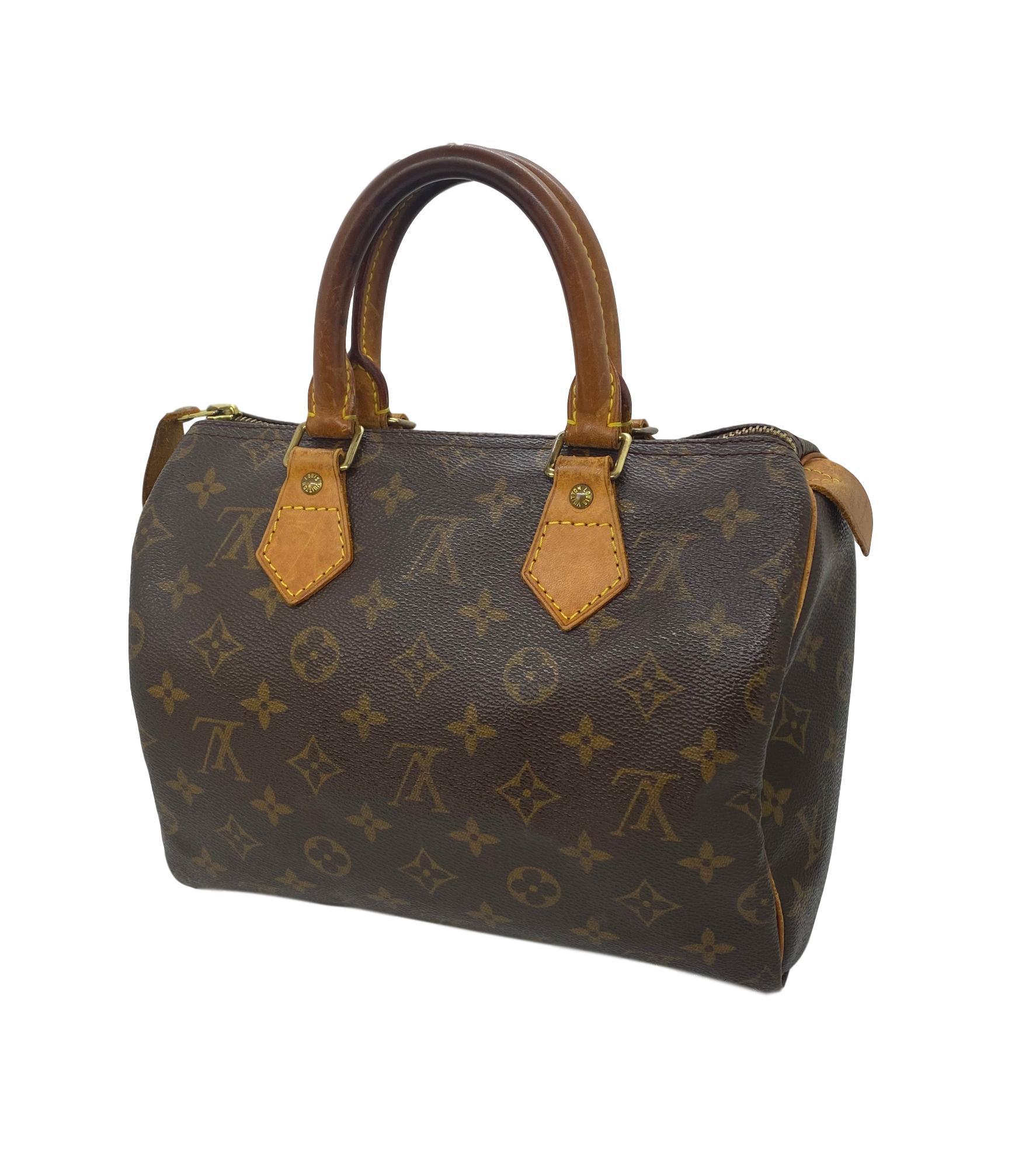 Louis Vuitton Speedy 25 Monogram Canvas Handtasche:: Spanien 2000. im Zustand „Gut“ in Banner Elk, NC