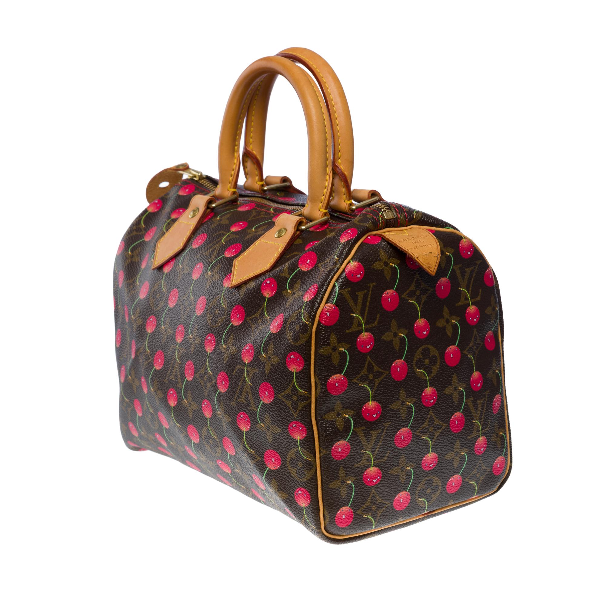 Louis Vuitton Speedy 25 Murakami limited edition handbag in brown canvas, GHW 1