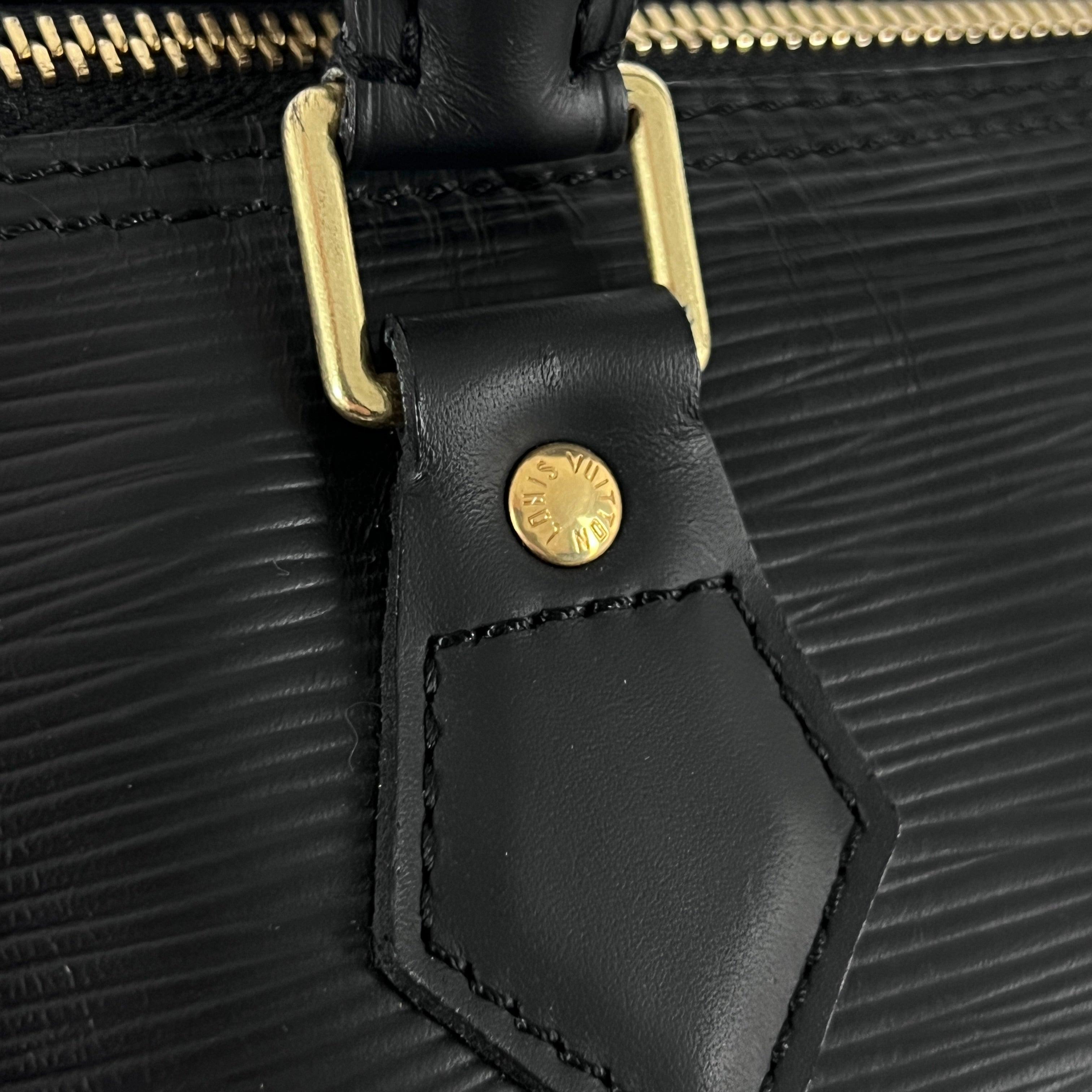Louis Vuitton Speedy 25 Top Handle Bag Black Leather 2003 en vente 4