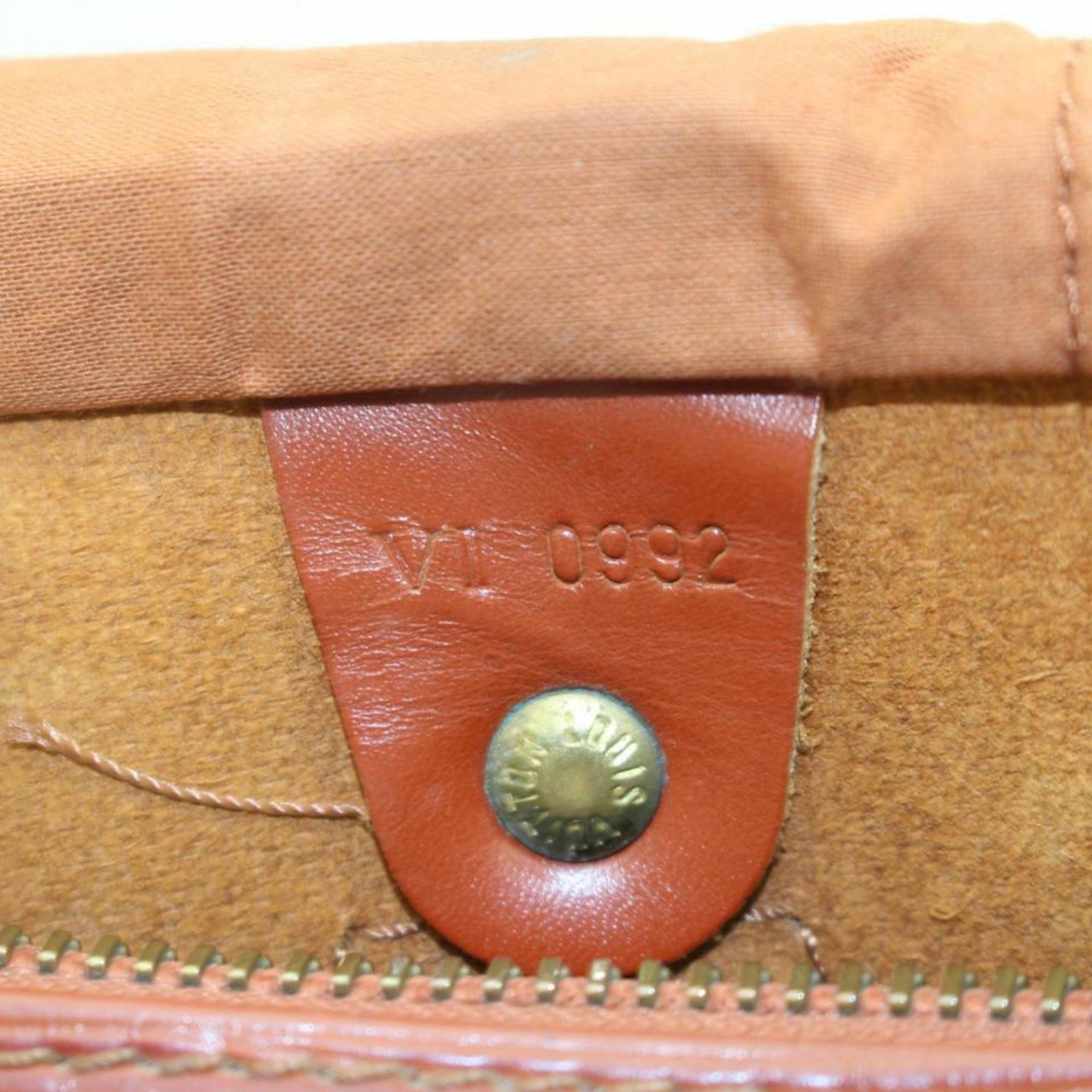 Louis Vuitton Speedy 30 869787 Brown Leather Satchel For Sale 5