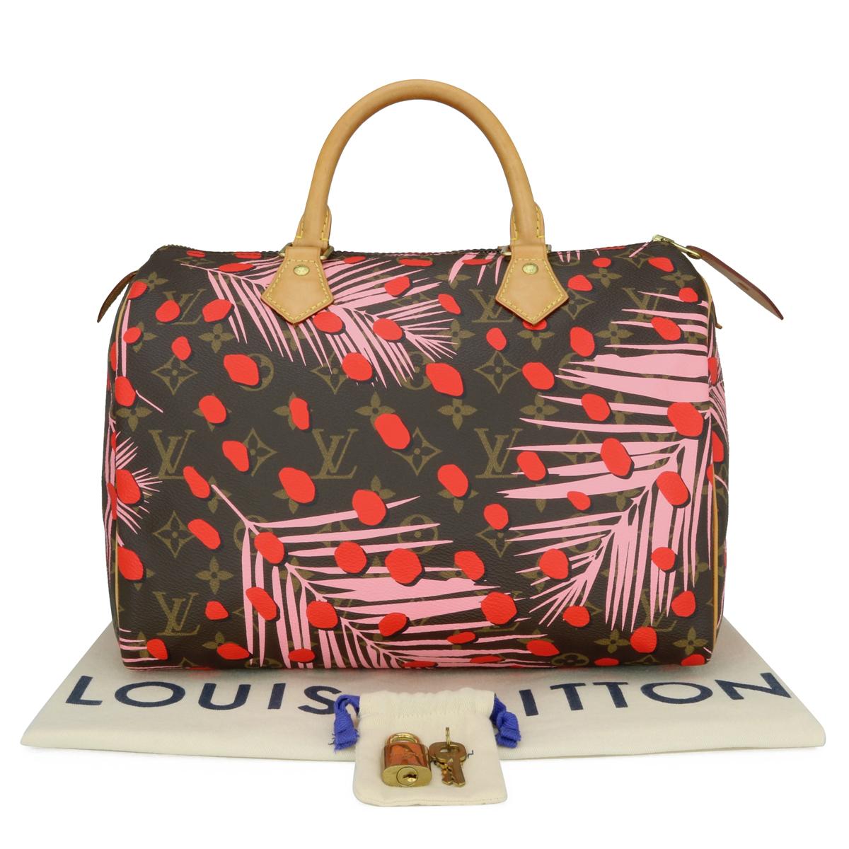 Louis Vuitton Speedy 30 Bag in Jungle Dots Monogram with Gold Hardware 2016 Limited Edition.

This bag is in very good condition.

This is truly a gorgeous bag made only from the Palm Springs Collection. It is one of the most sought-after prints and