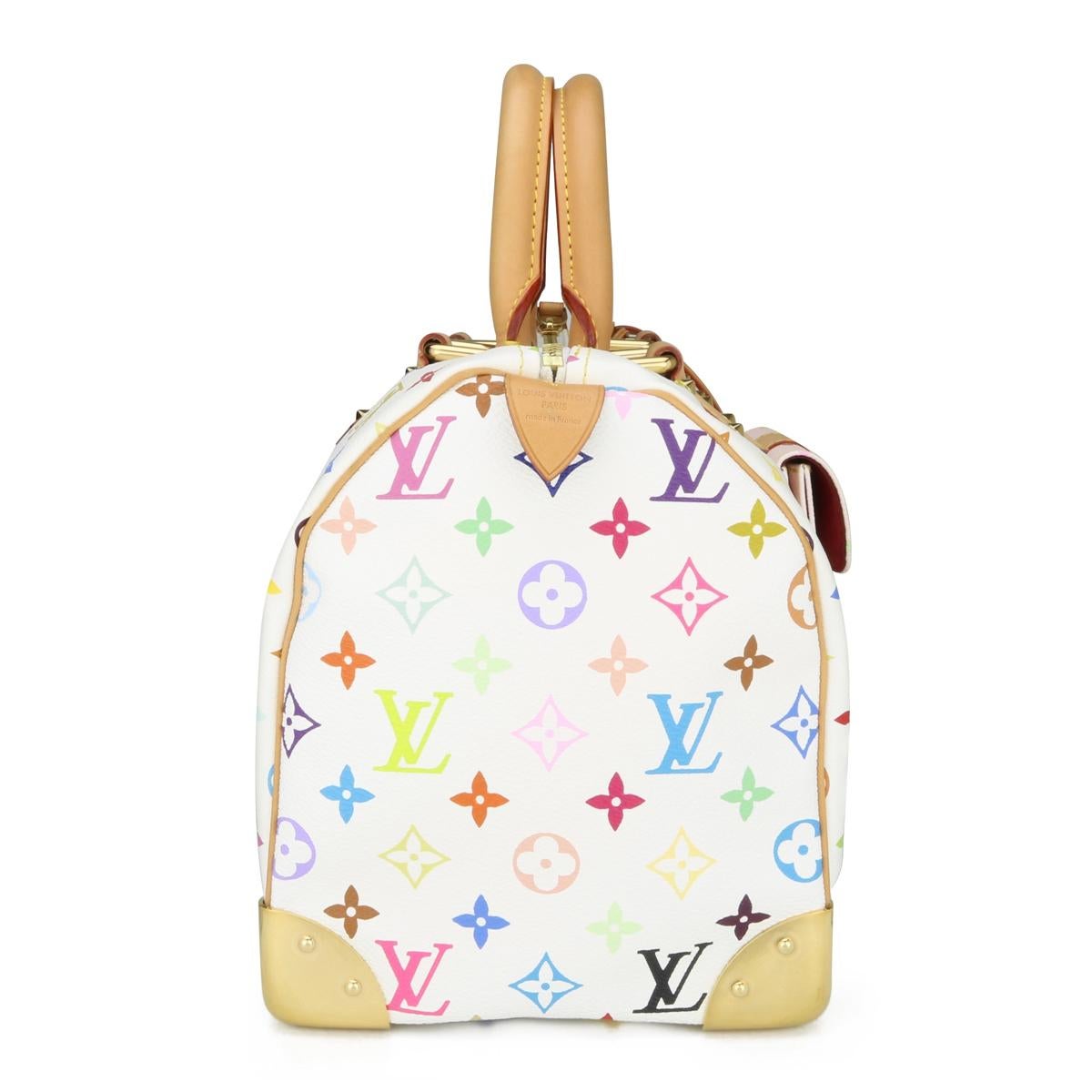 Louis Vuitton Speedy 30 Bag in White Multicolore Monogram 2014 1