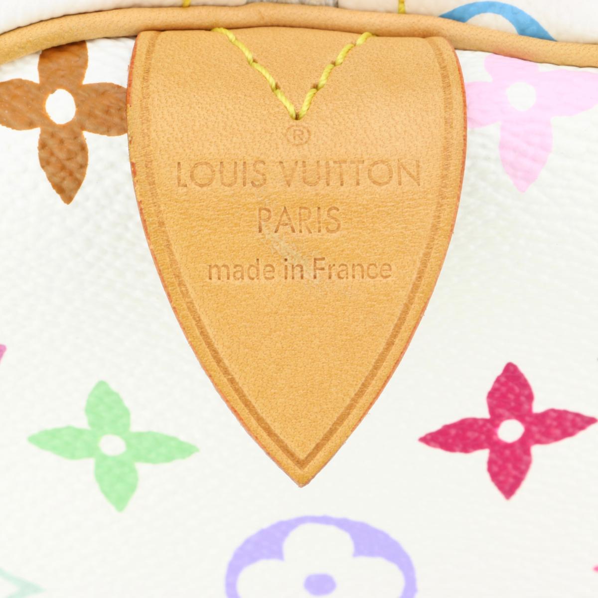 Louis Vuitton Speedy 30 Bag in White Multicolore Monogram 2014 2