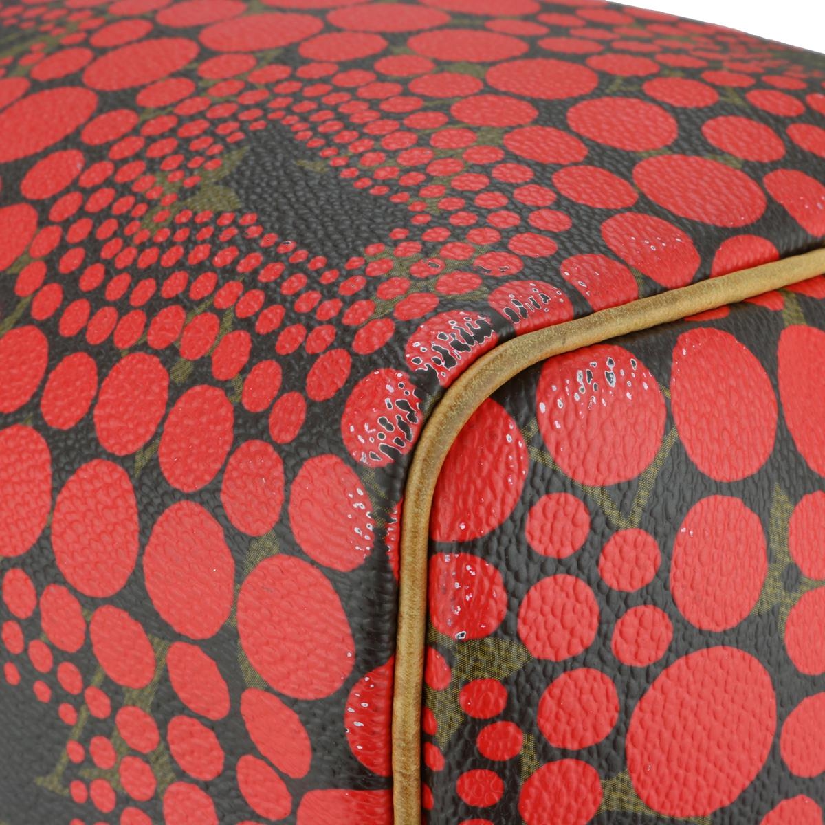Louis Vuitton Speedy 30 Bag Yayoi Kusama Monogram in Red Limited Edition 2012 6