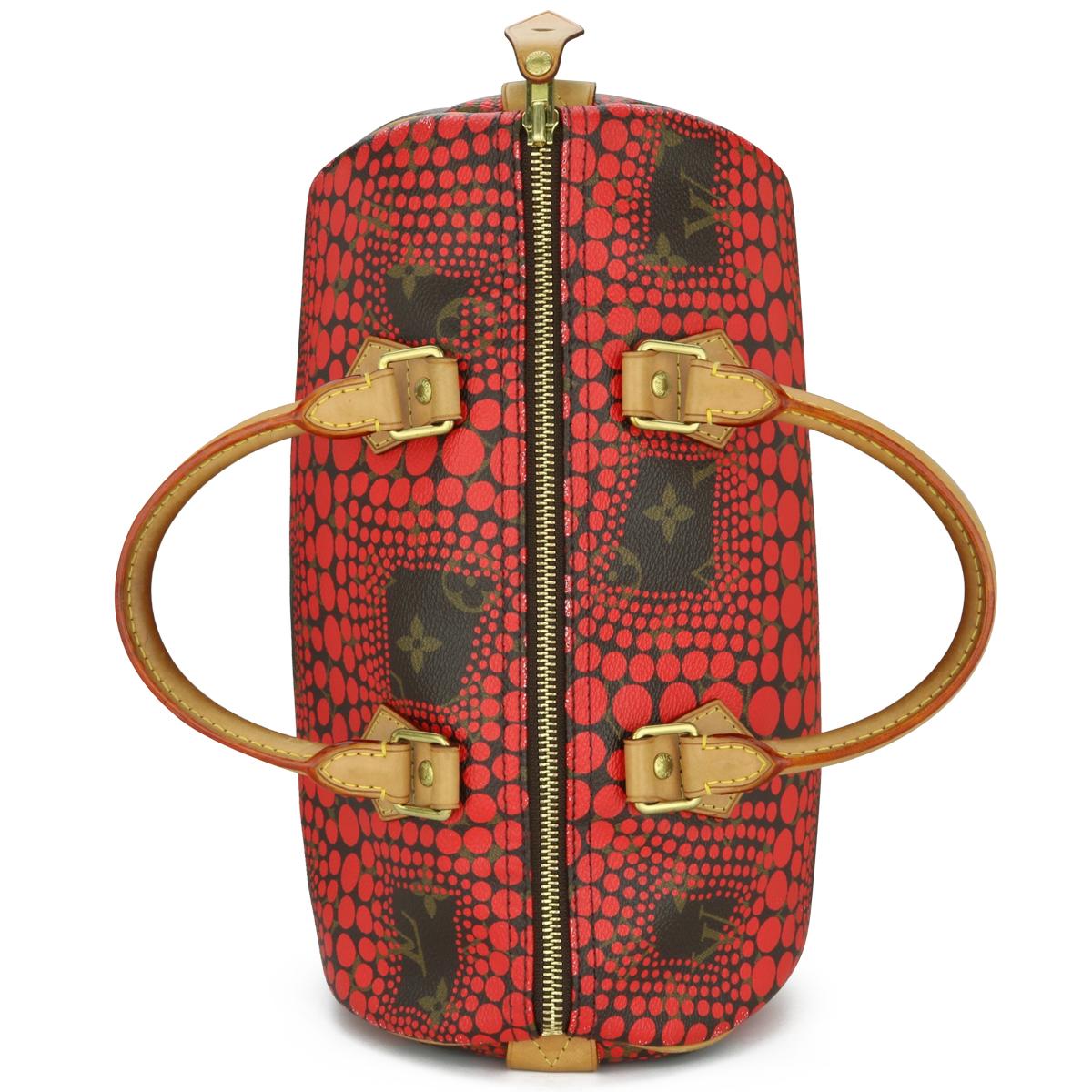 Louis Vuitton Speedy 30 Bag Yayoi Kusama Monogram in Red Limited Edition 2012 7