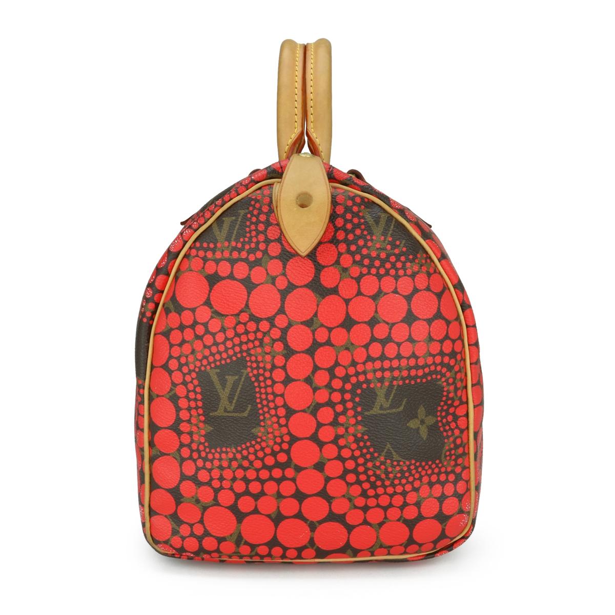 Louis Vuitton Speedy 30 Bag Yayoi Kusama Monogram in Red Limited Edition 2012 In Good Condition In Huddersfield, GB