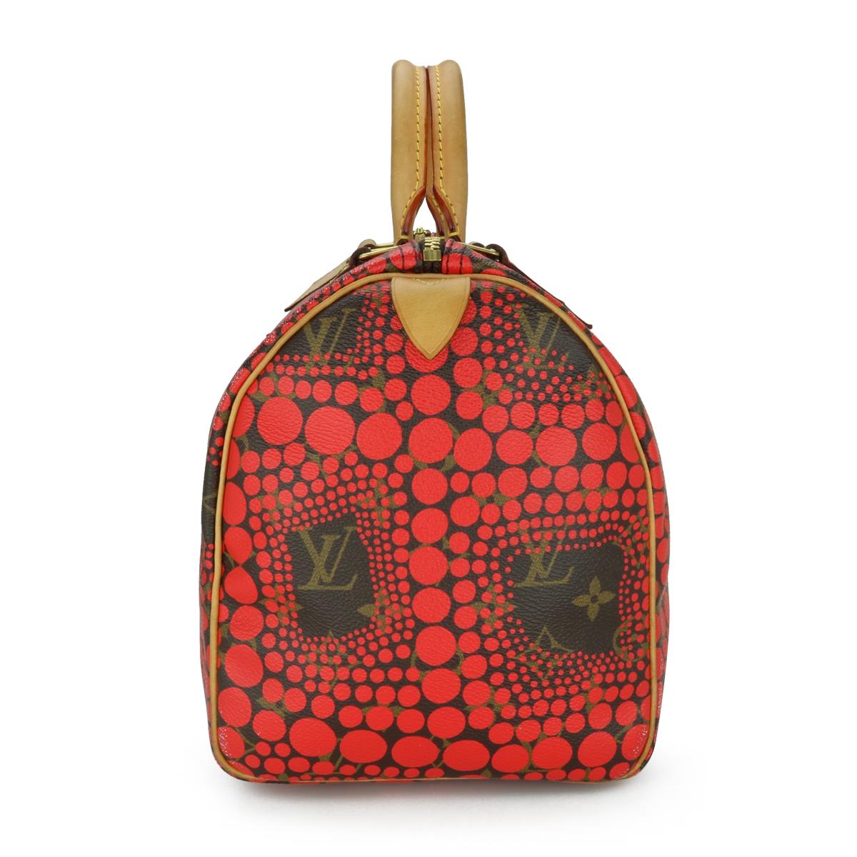 Women's or Men's Louis Vuitton Speedy 30 Bag Yayoi Kusama Monogram in Red Limited Edition 2012