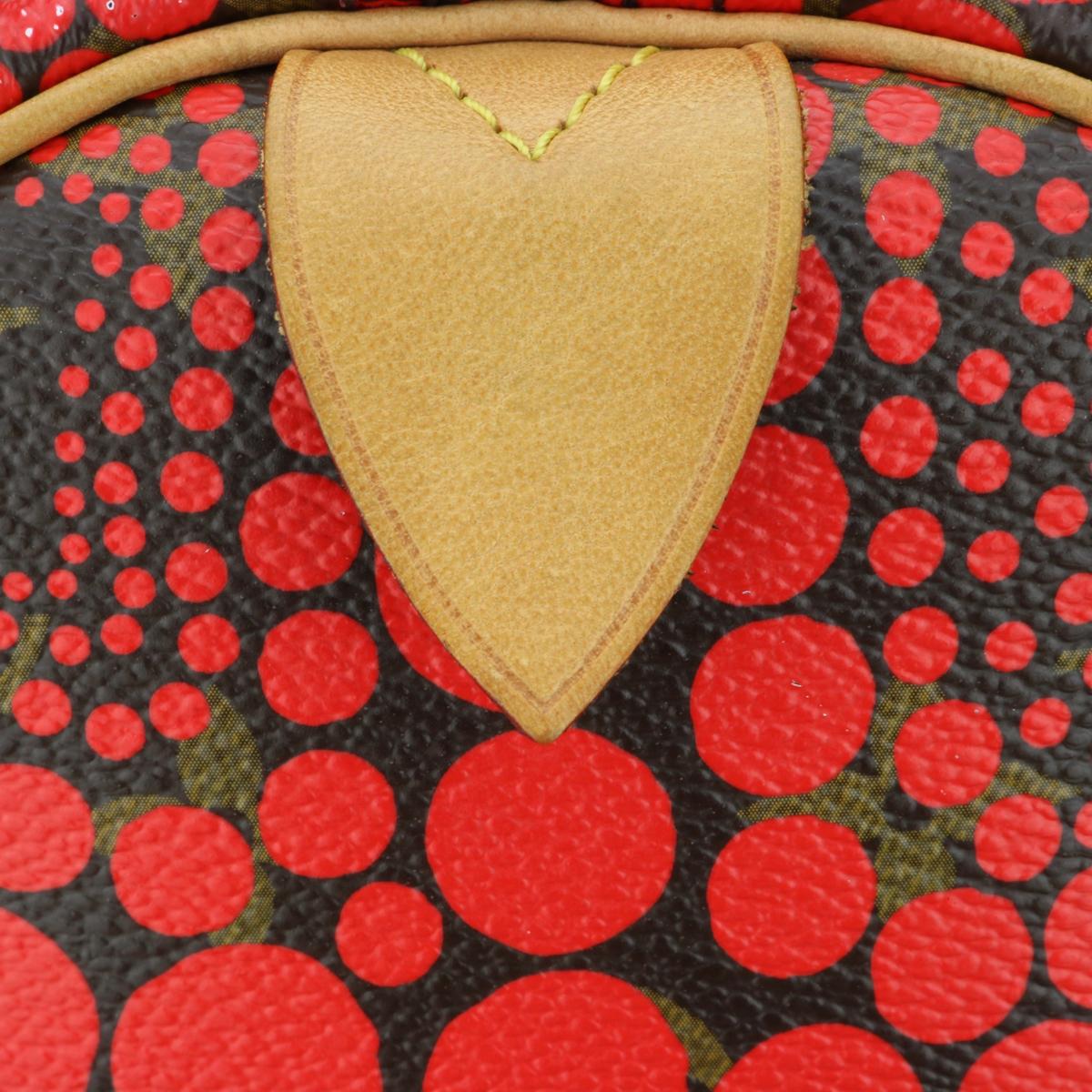 Louis Vuitton Speedy 30 Bag Yayoi Kusama Monogram in Red Limited Edition 2012 1