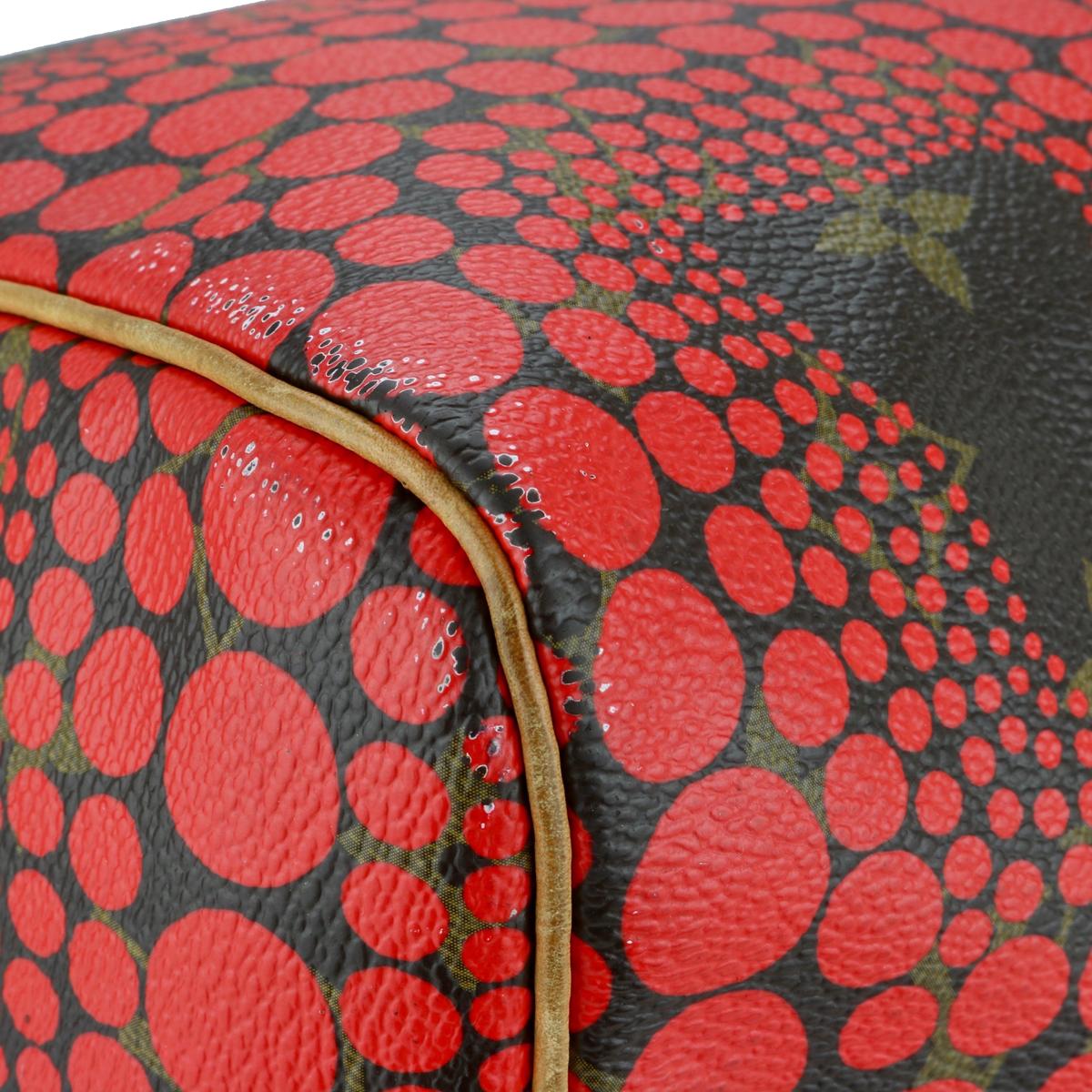 Louis Vuitton Speedy 30 Bag Yayoi Kusama Monogram in Red Limited Edition 2012 3
