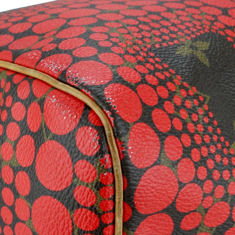 Louis Vuitton 2012 Yayoi Kusama Collaboration Collection Speedy Duffle 30  Red