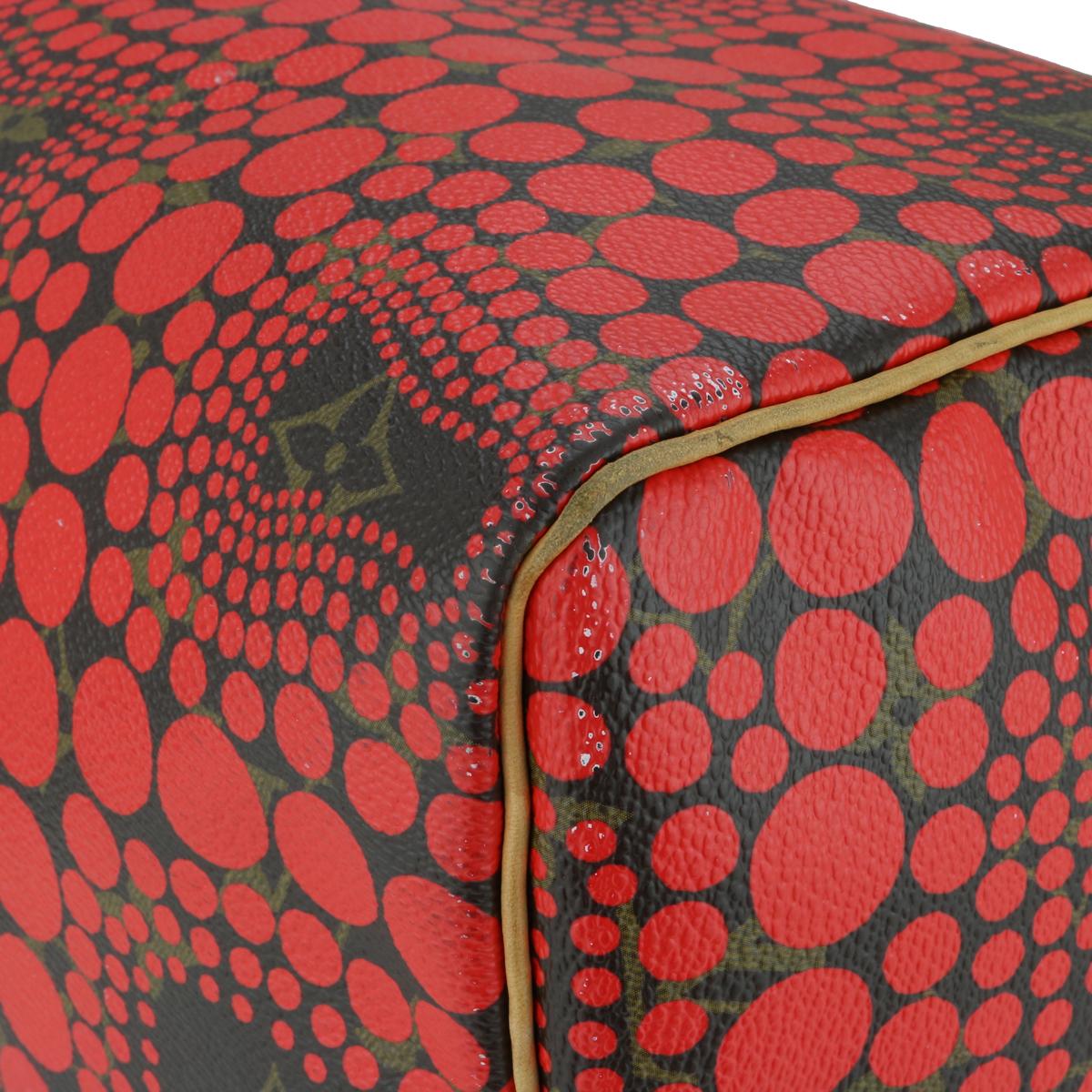 Louis Vuitton Speedy 30 Bag Yayoi Kusama Monogram in Red Limited Edition 2012 4