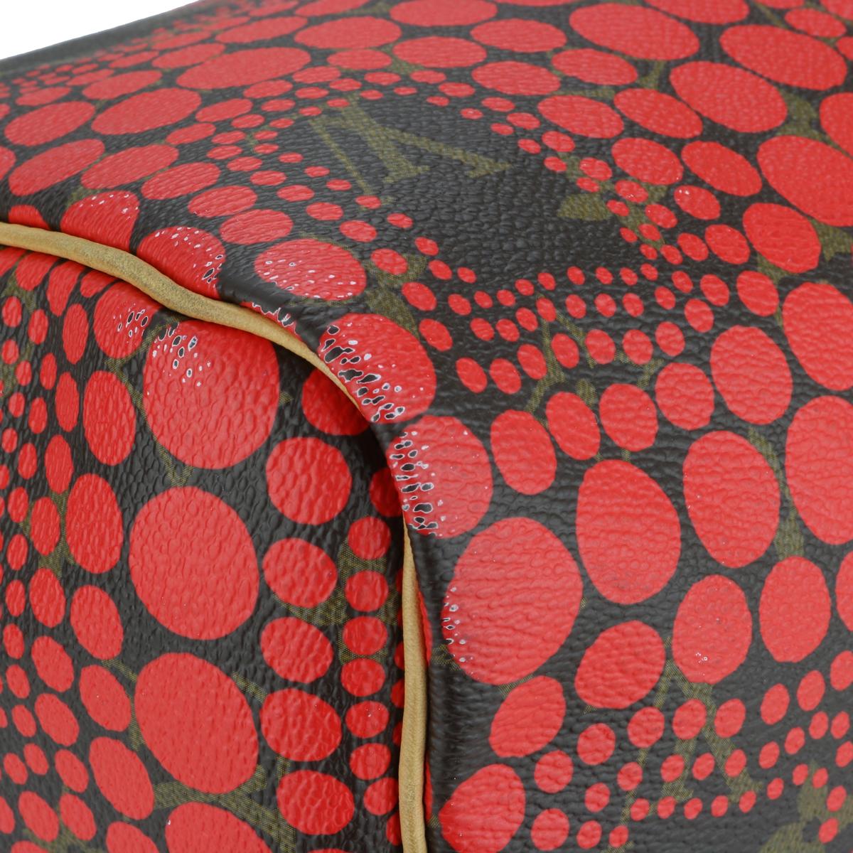Louis Vuitton Speedy 30 Bag Yayoi Kusama Monogram in Red Limited Edition 2012 5