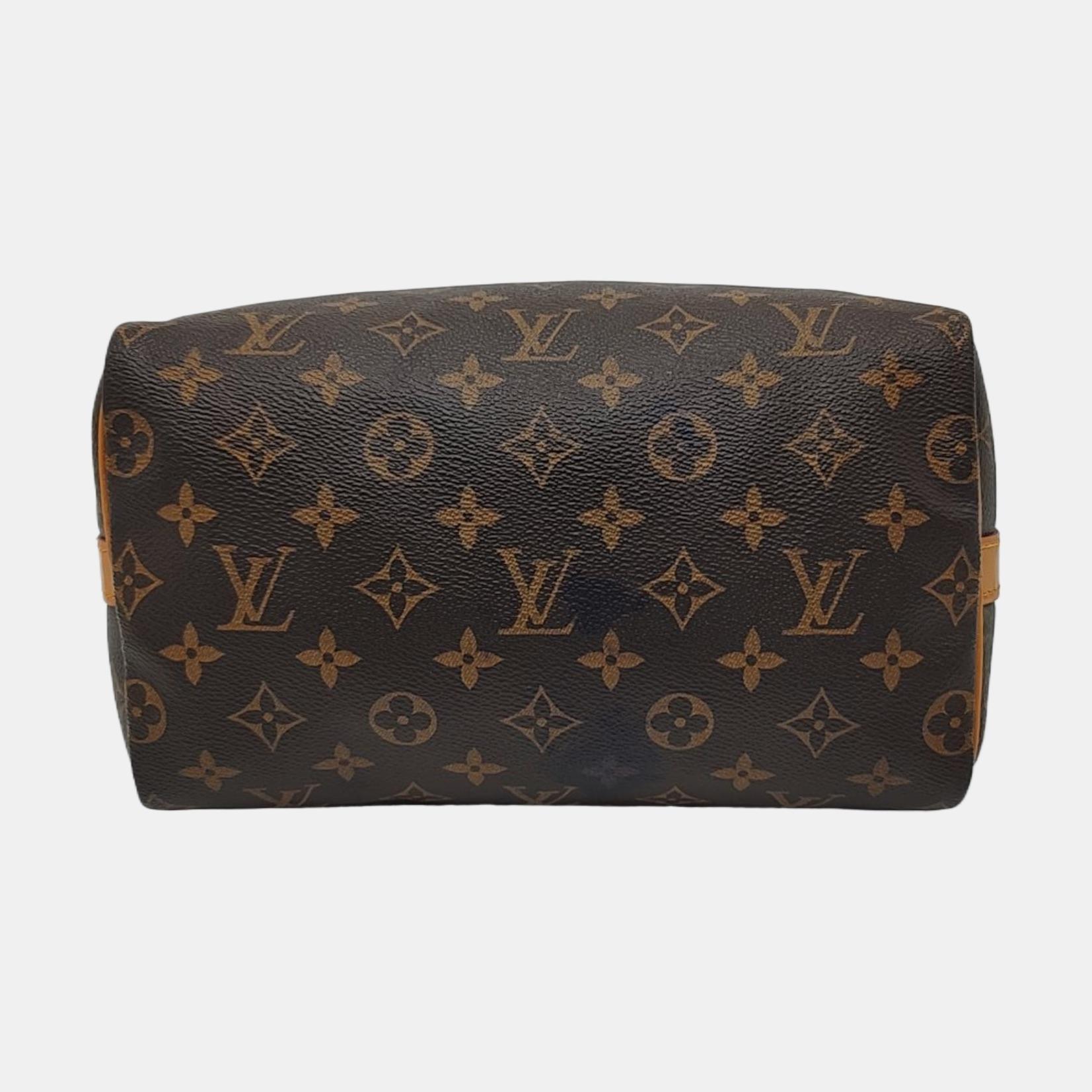 Louis Vuitton Speedy 30 Bandouliere Braun Monogram mit Riemen im Angebot 1