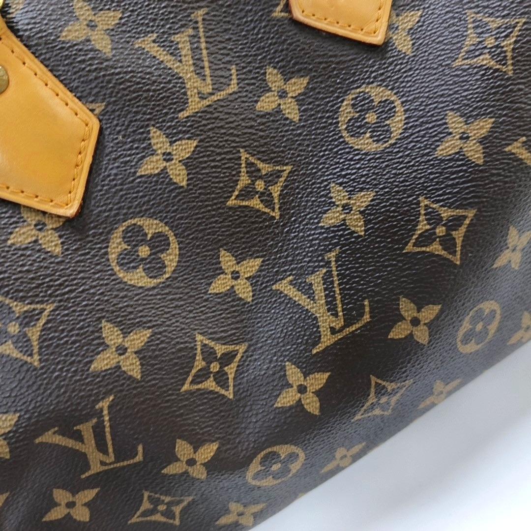 Louis Vuitton Speedy 30 Bandouliere Braun Monogram mit Riemen im Angebot 4