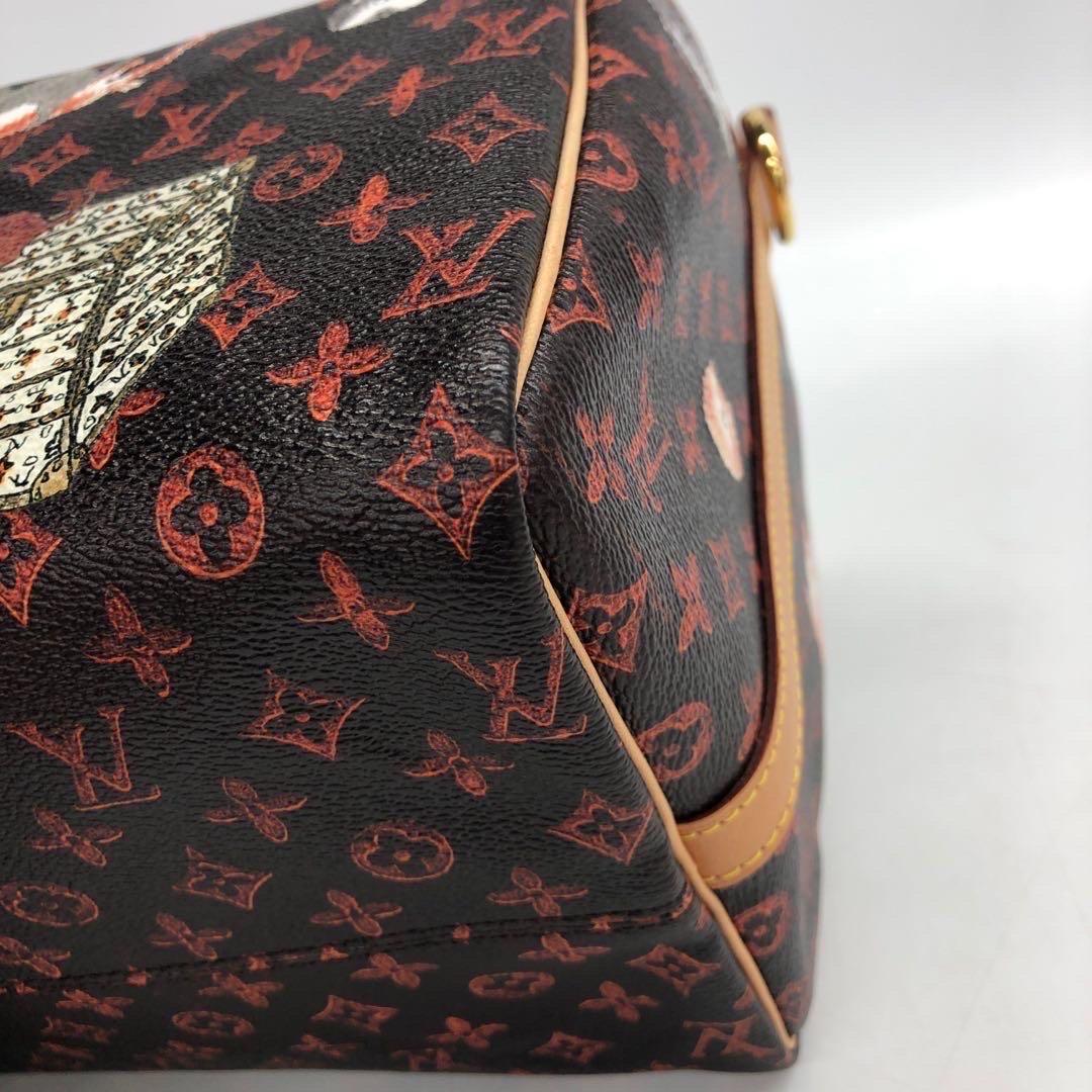 Louis Vuitton Speedy 30 Bandouliere Limited Edition Grace Coddington Catogram Br en vente 6