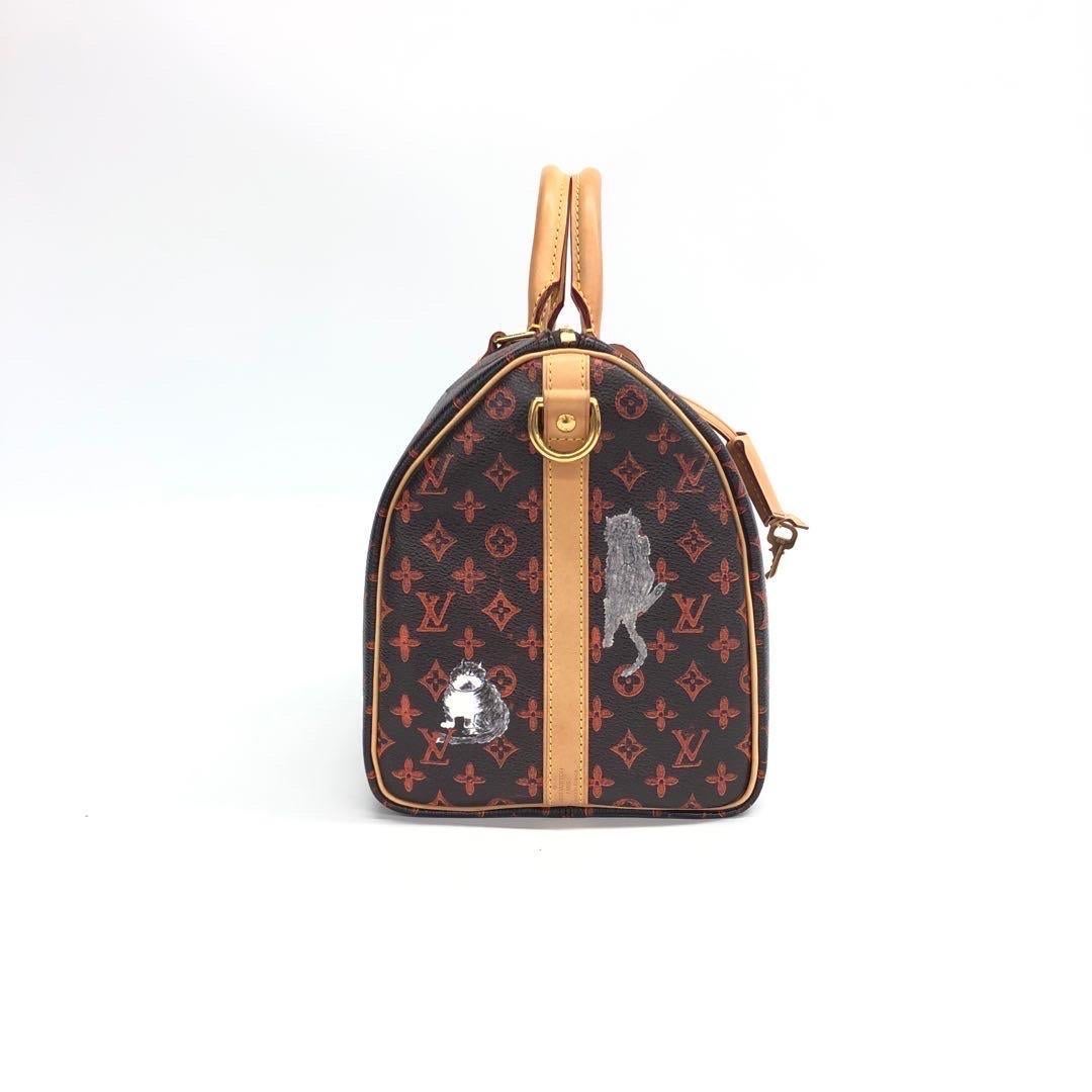 Louis Vuitton Speedy 30 Bandouliere Limited Edition Grace Coddington Catogram Br Bon état - En vente à AUBERVILLIERS, FR