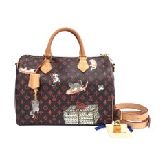 Louis Vuitton Speedy 30 Bandouliere Limited Edition Grace Coddington Catogram Br