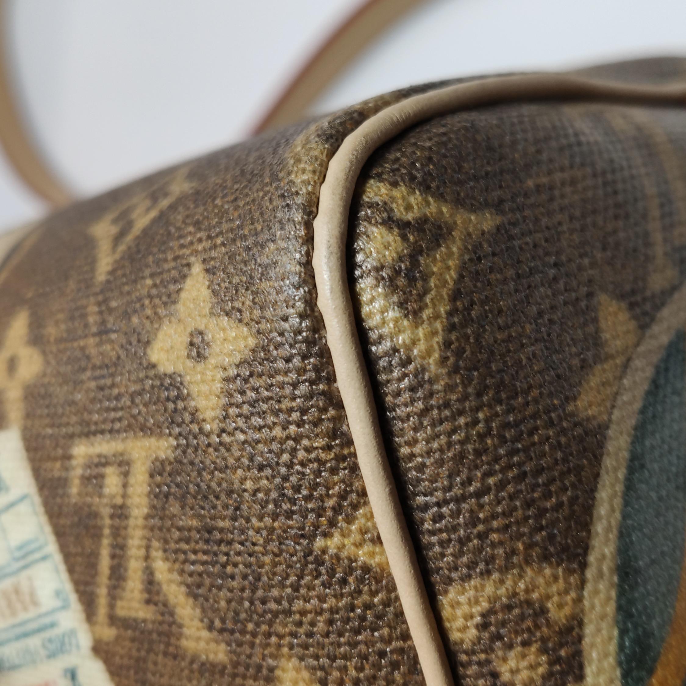 Louis Vuitton Speedy 30 Bandouliere Monogram Hotel Labels 8