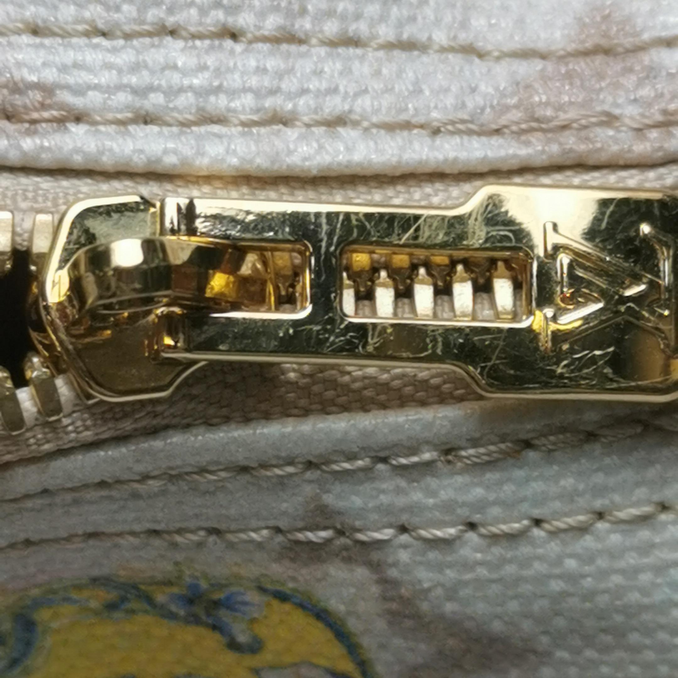 Louis Vuitton Speedy 30 Bandouliere Monogram Hotel Labels White Multicolor en vente 5