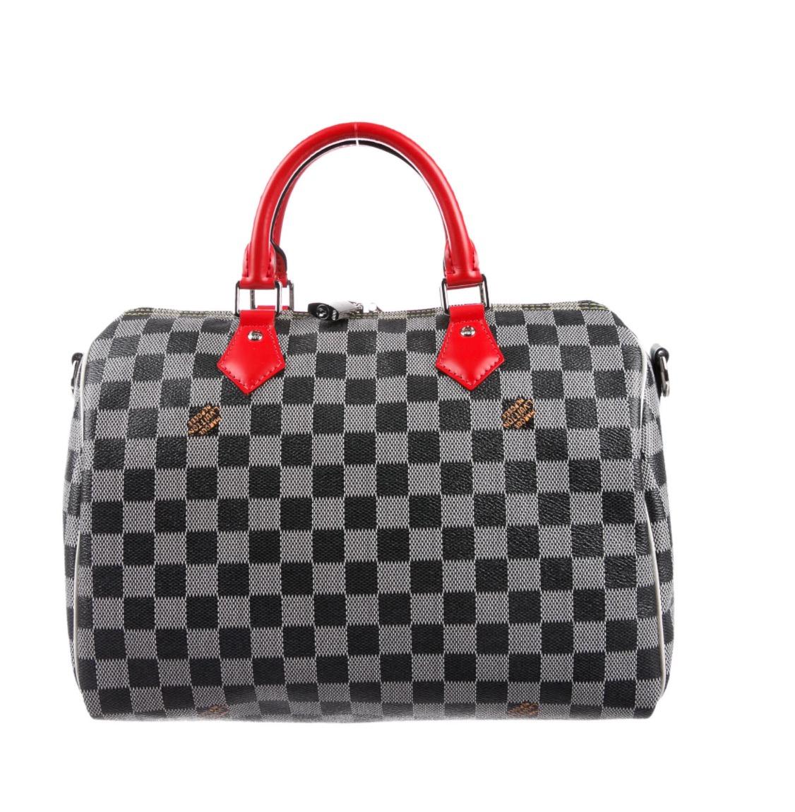 Louis Vuitton Speedy 30 Black Gray Green Green Top Handle Satchel Shoulder Bag In Excellent Condition For Sale In Chicago, IL