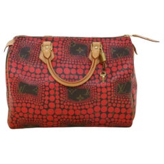 Louis Vuitton Speedy 30 Boston Tasche Kusama Yayoi Rot