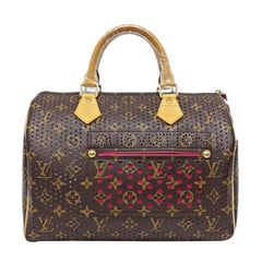 Louis Vuitton Speedy 30 Marrone Traforato Monogram Interno Rosa